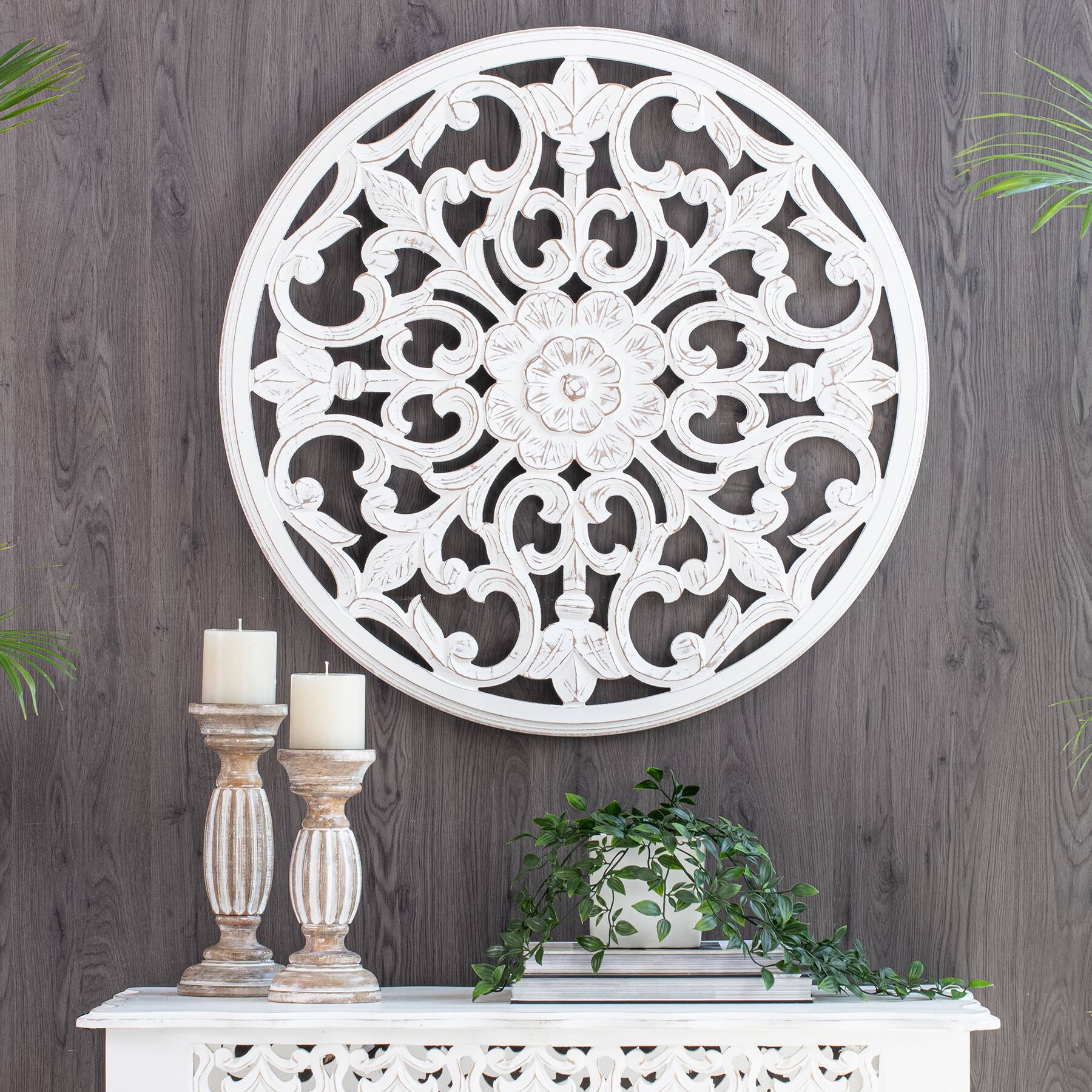 Habitat Bastia White Round Medallion