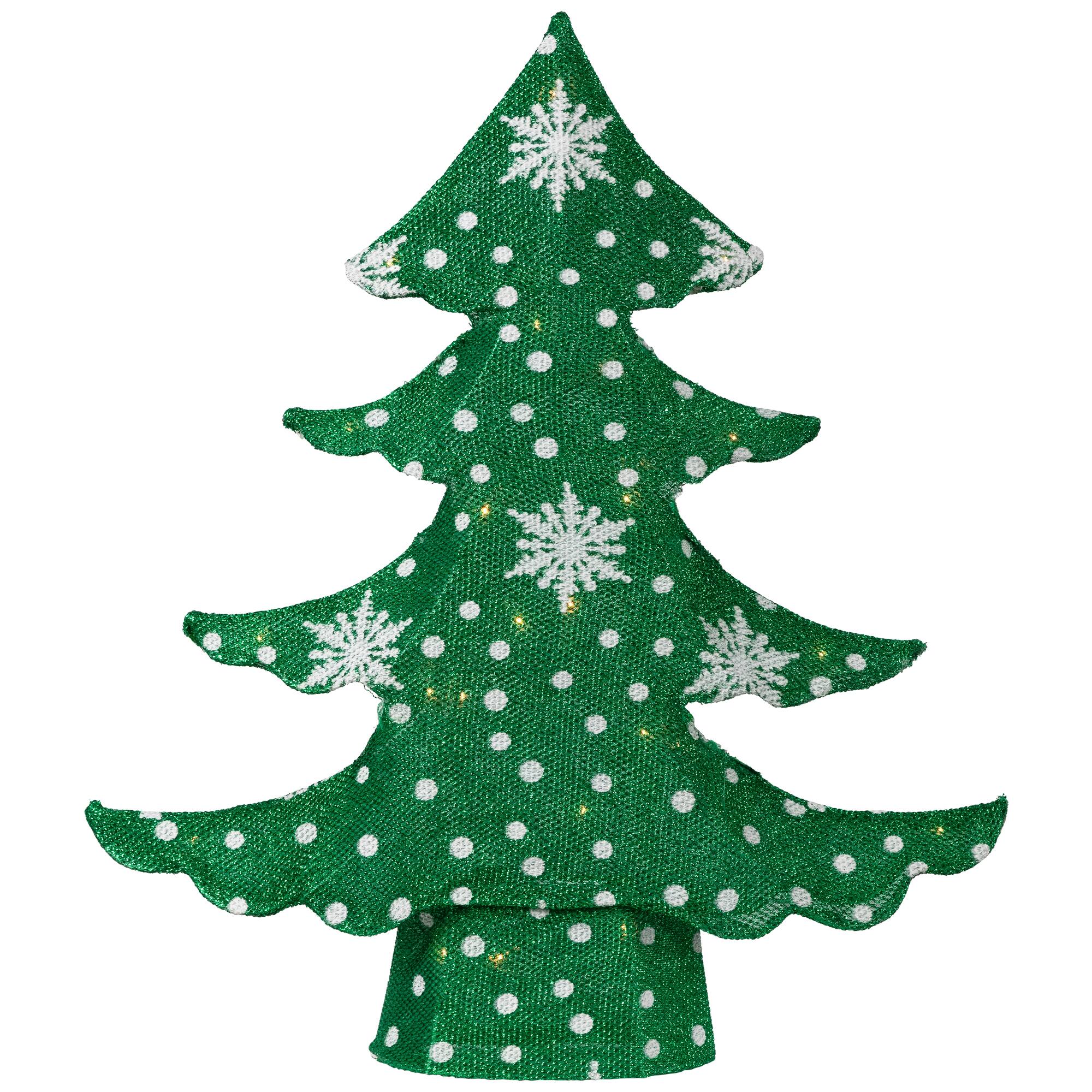 20" 3D Artificial Christmas Tree, Clear Lights