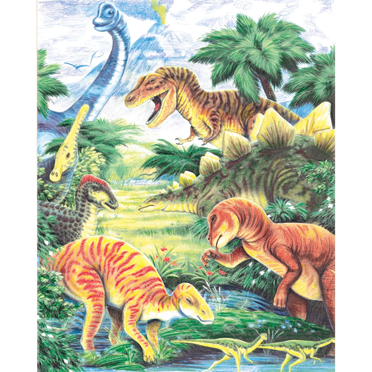 Royal &#x26; Langnickel&#xAE; Dinosaurs Day Colour Pencil&#x2122; by Number Kit