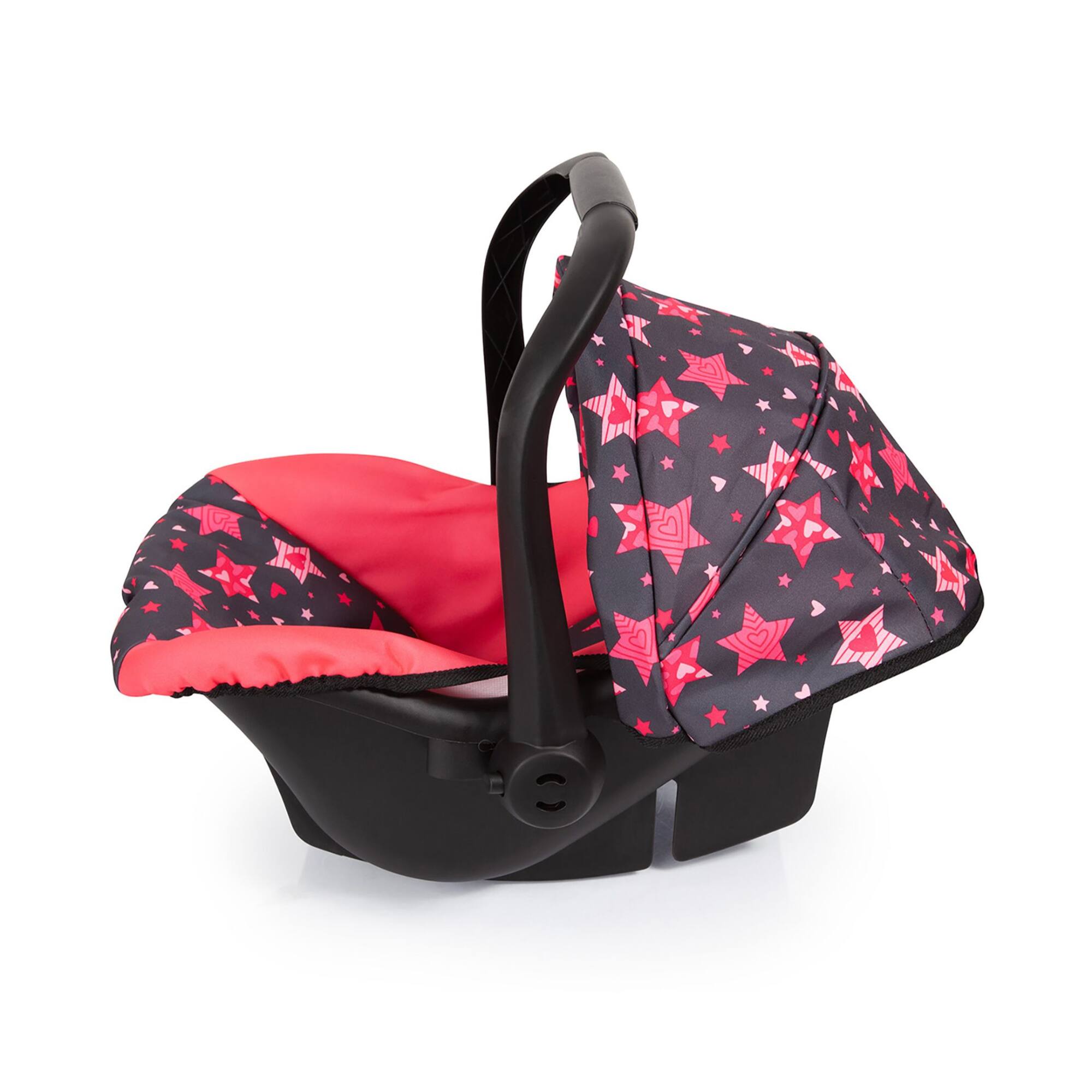 Bayer Design Neo Vario Red Stars Doll Pram & Car Seat Set