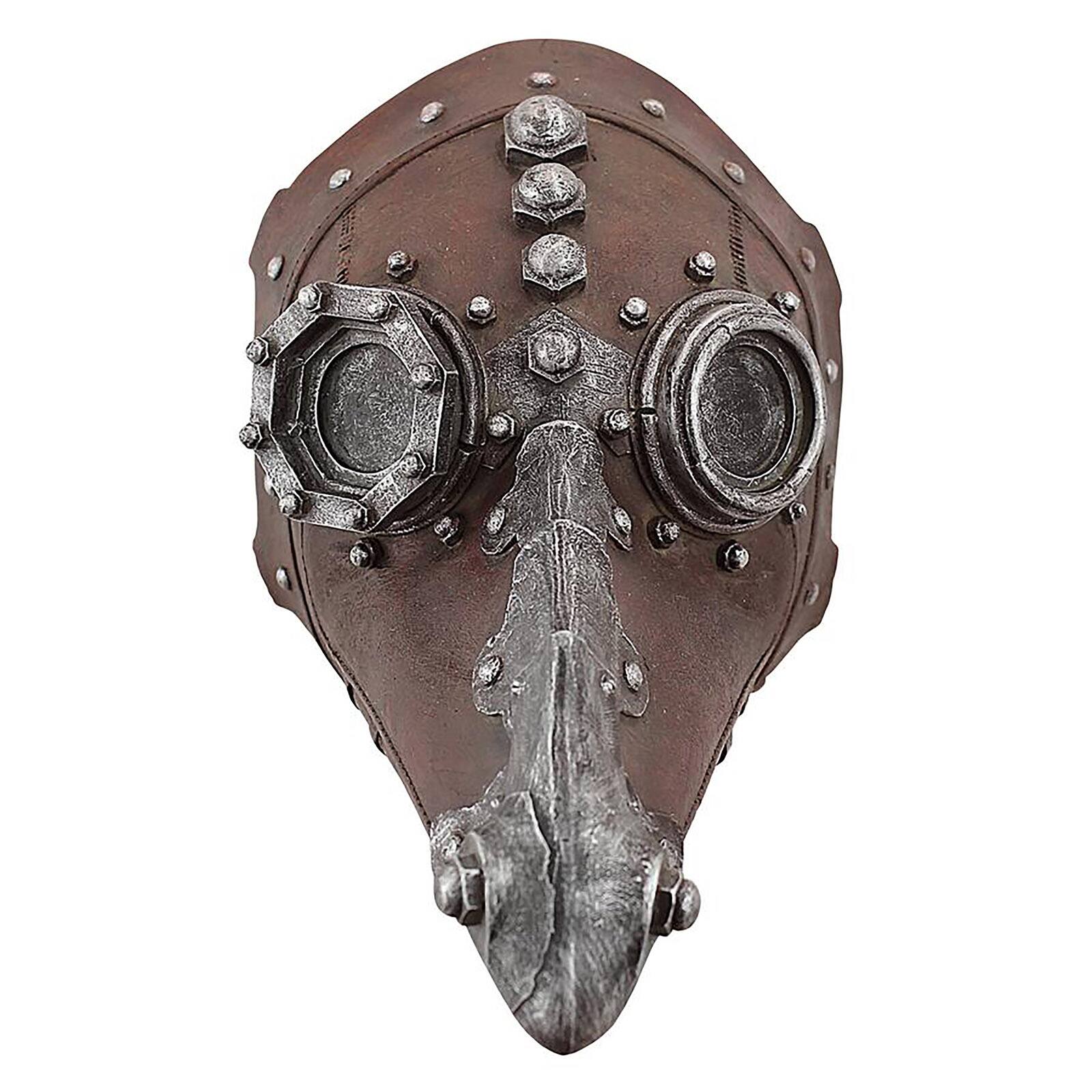 Design Toscano 7.5" Doctor of Death Steampunk Plague Sculptural Mask Set