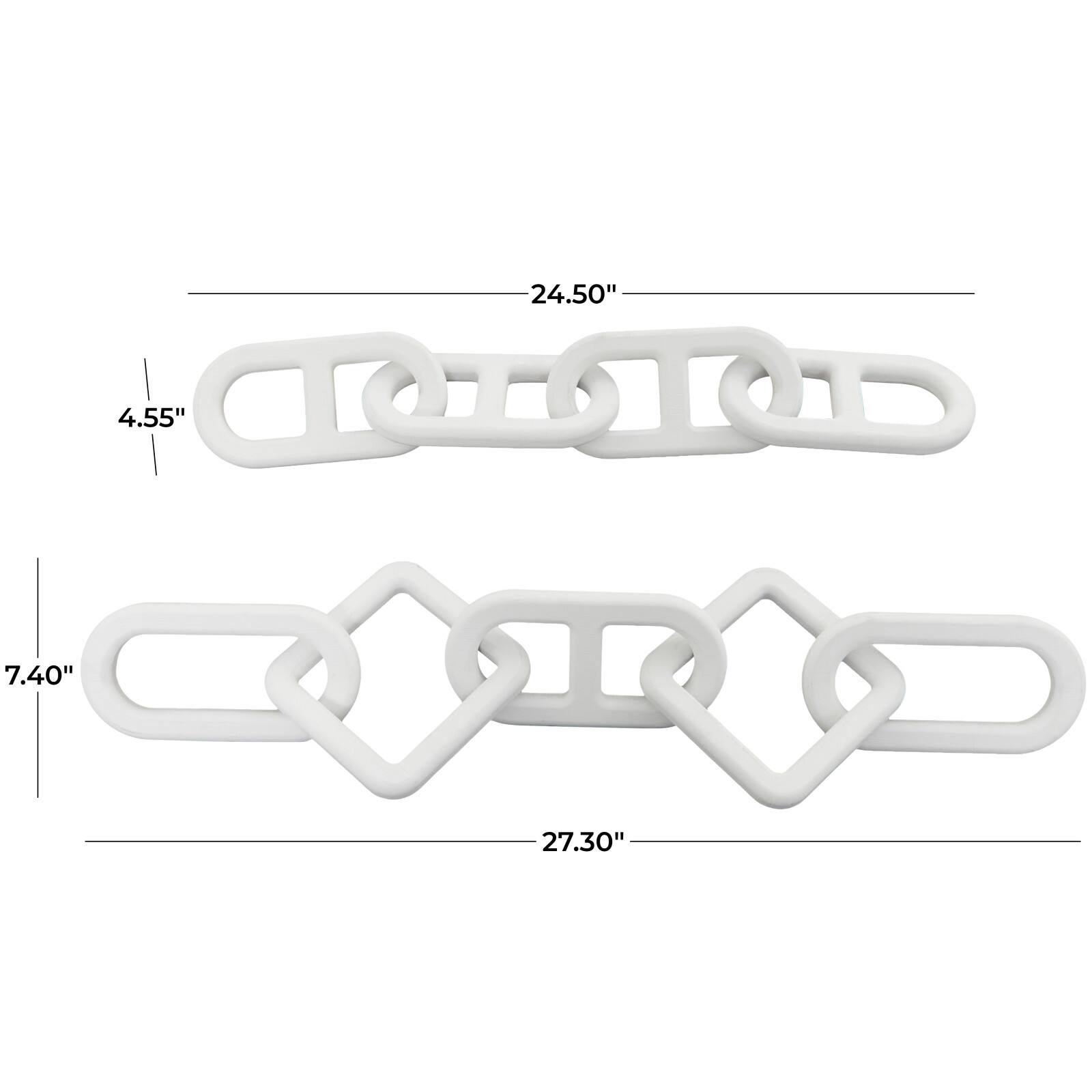 CosmoLiving by Cosmopolitan Wood Chain Sculpture Set