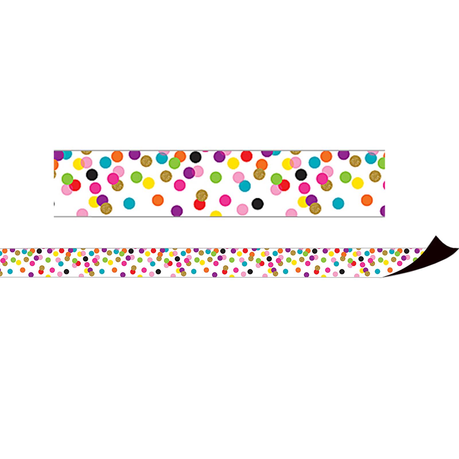 Teacher Created Resources Confetti Magnetic Border, 72ft.