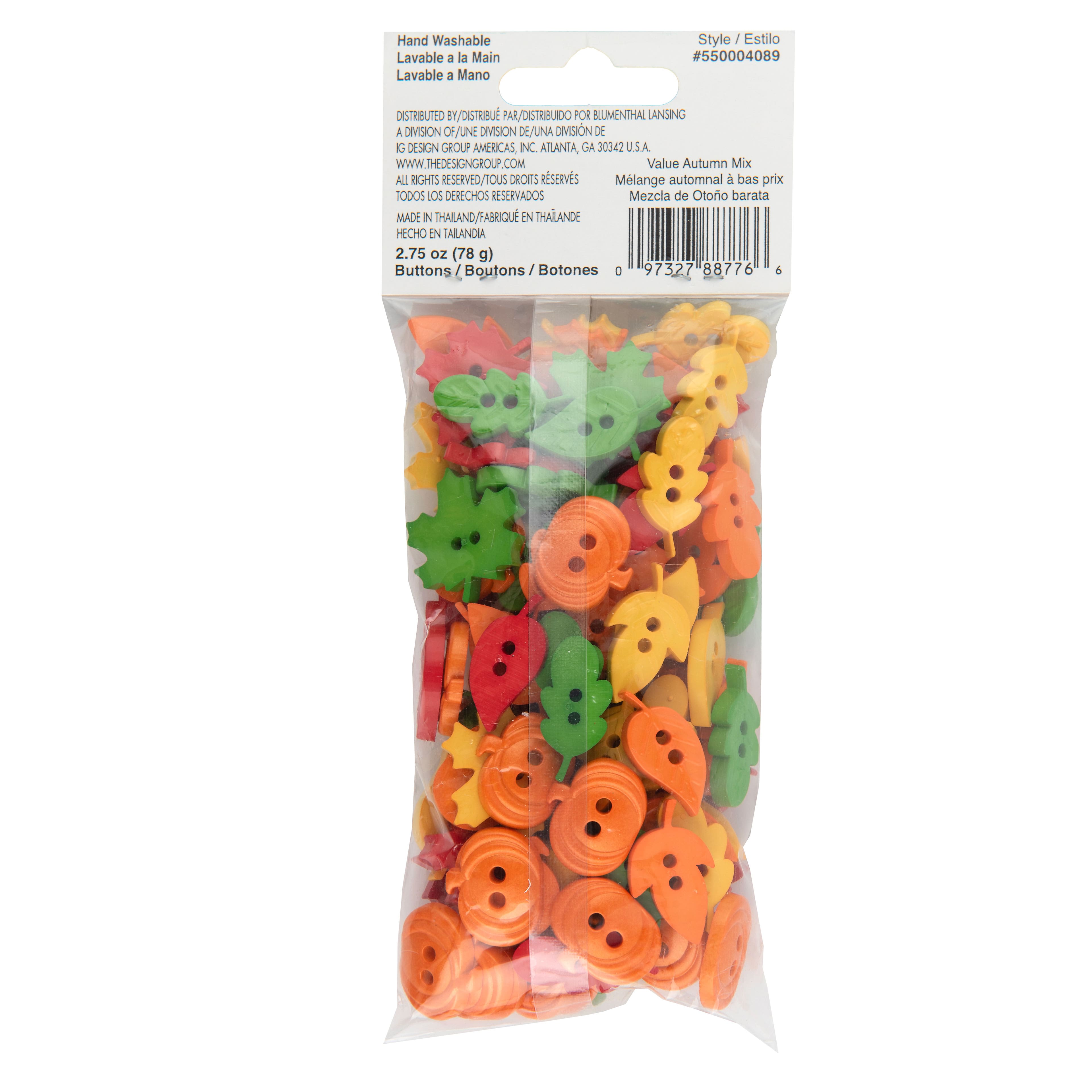 Favorite Findings&#x2122; 2.75oz. Autumn Leaf Button Mix