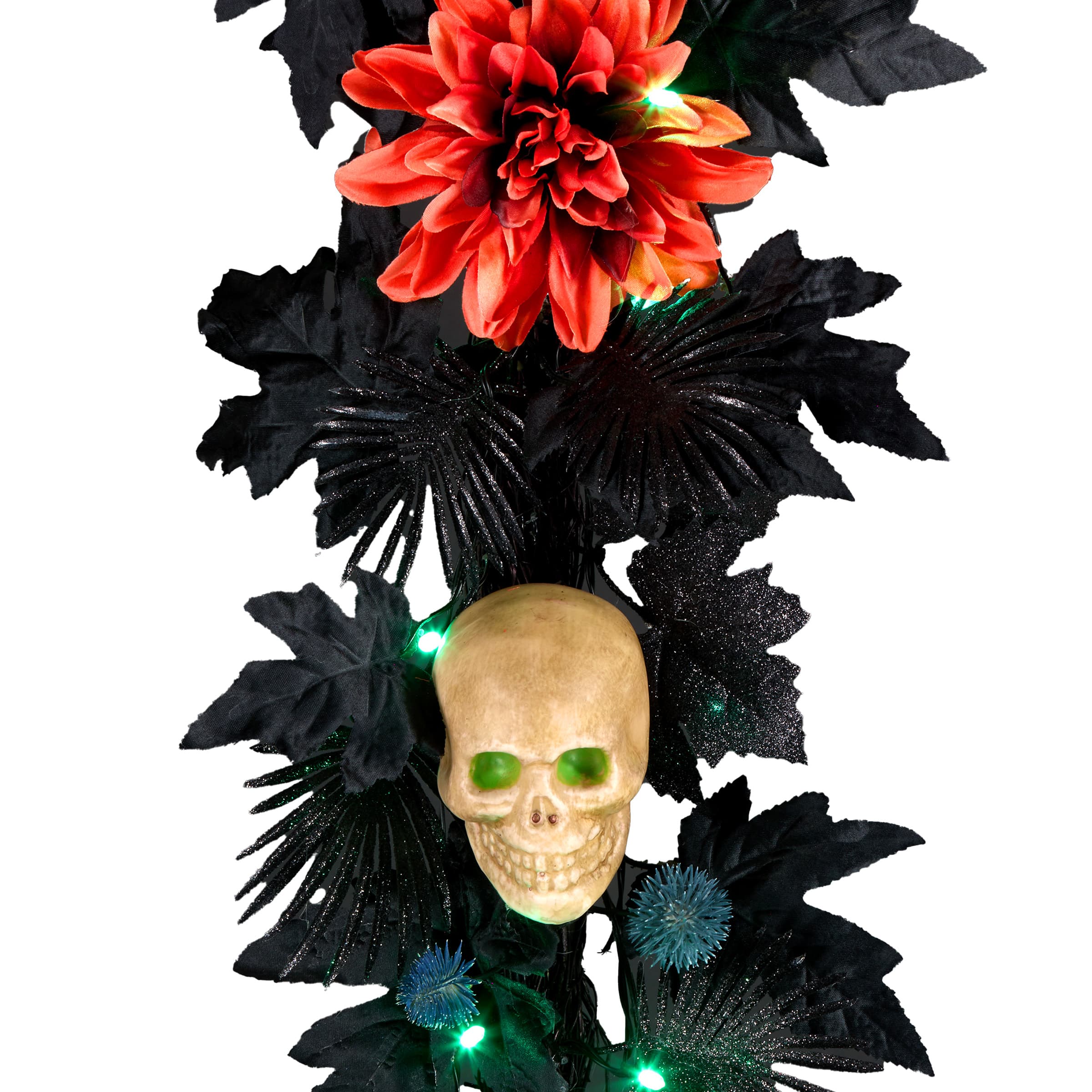 6ft. Boo-tiful Skull Halloween Pre-Lit LED Garland