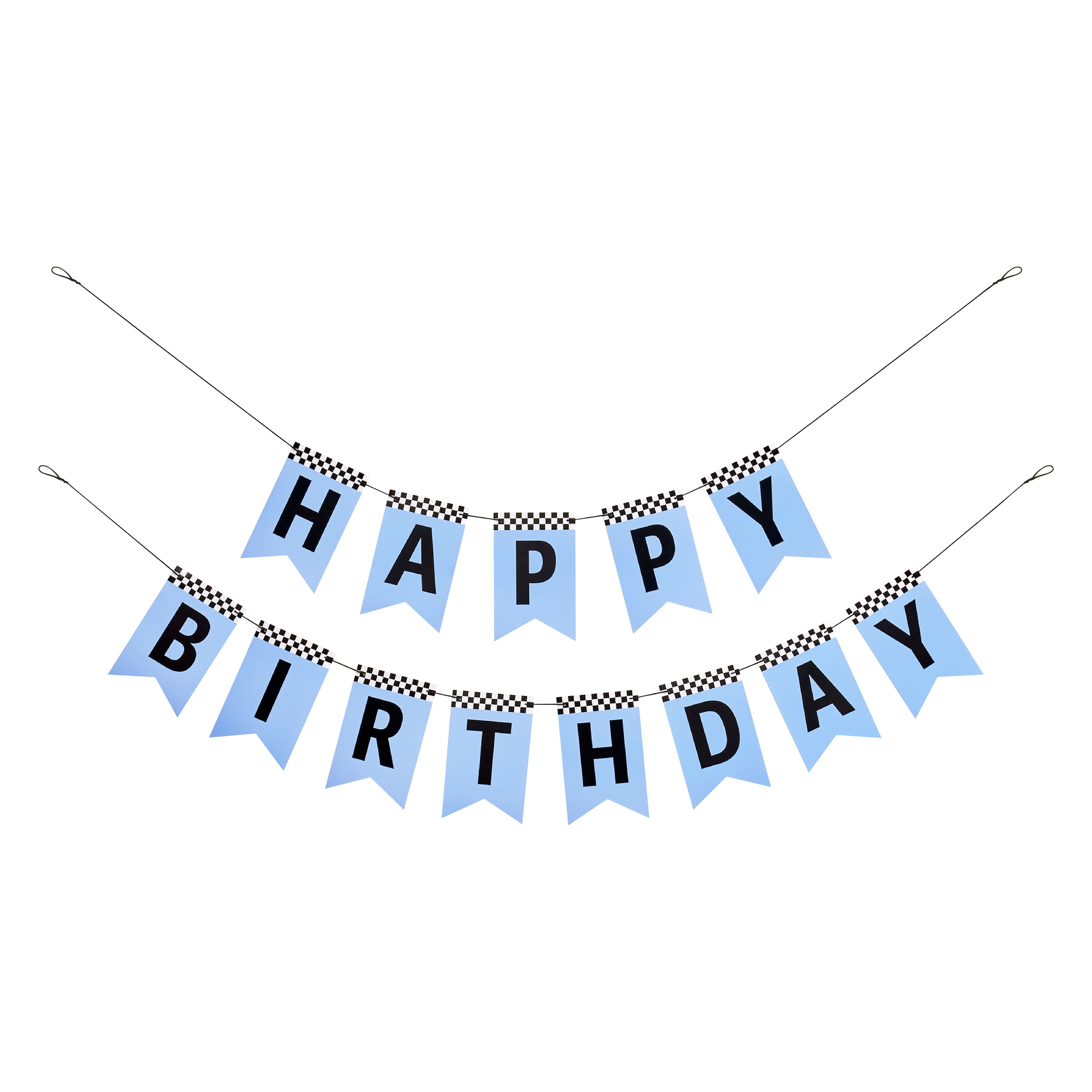 5ft. Blue Happy Birthday Racing Banner Set by Celebrate It™