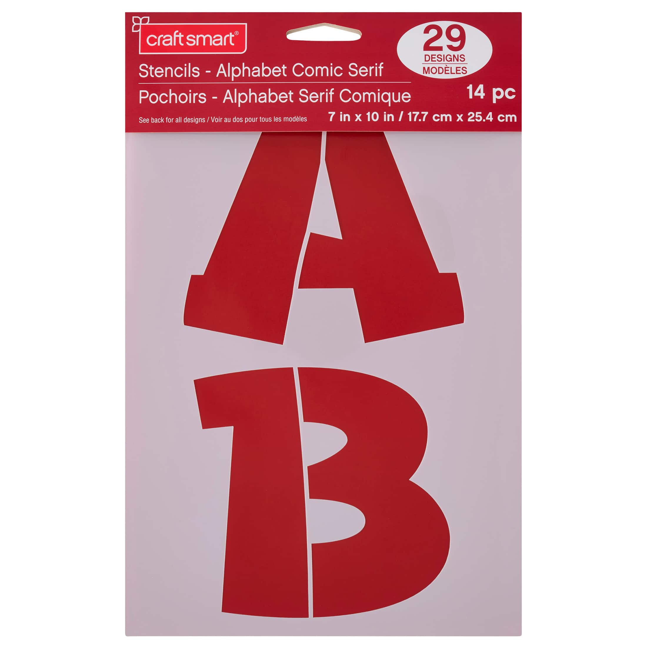 6 Pack: 4.5" Comic Serif Alphabet Stencils by Craft Smart®