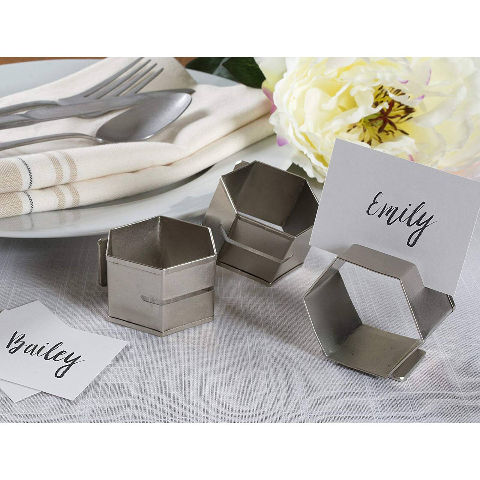 Antique Silver Place Holder Napkin Ring, 6ct.