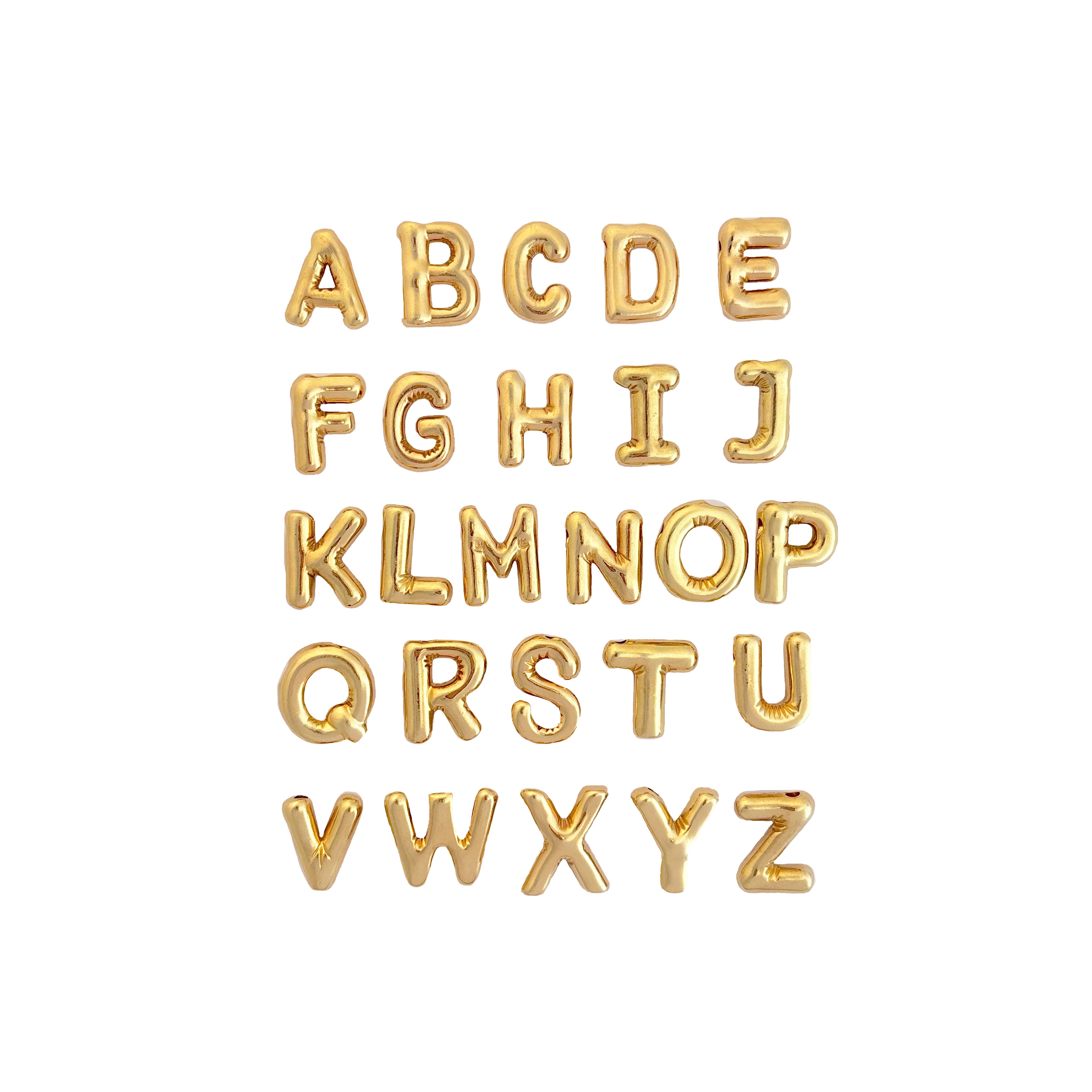 Blue Moon Studio&#x2122; Gold-Colored Alphabet Balloon Charm Set