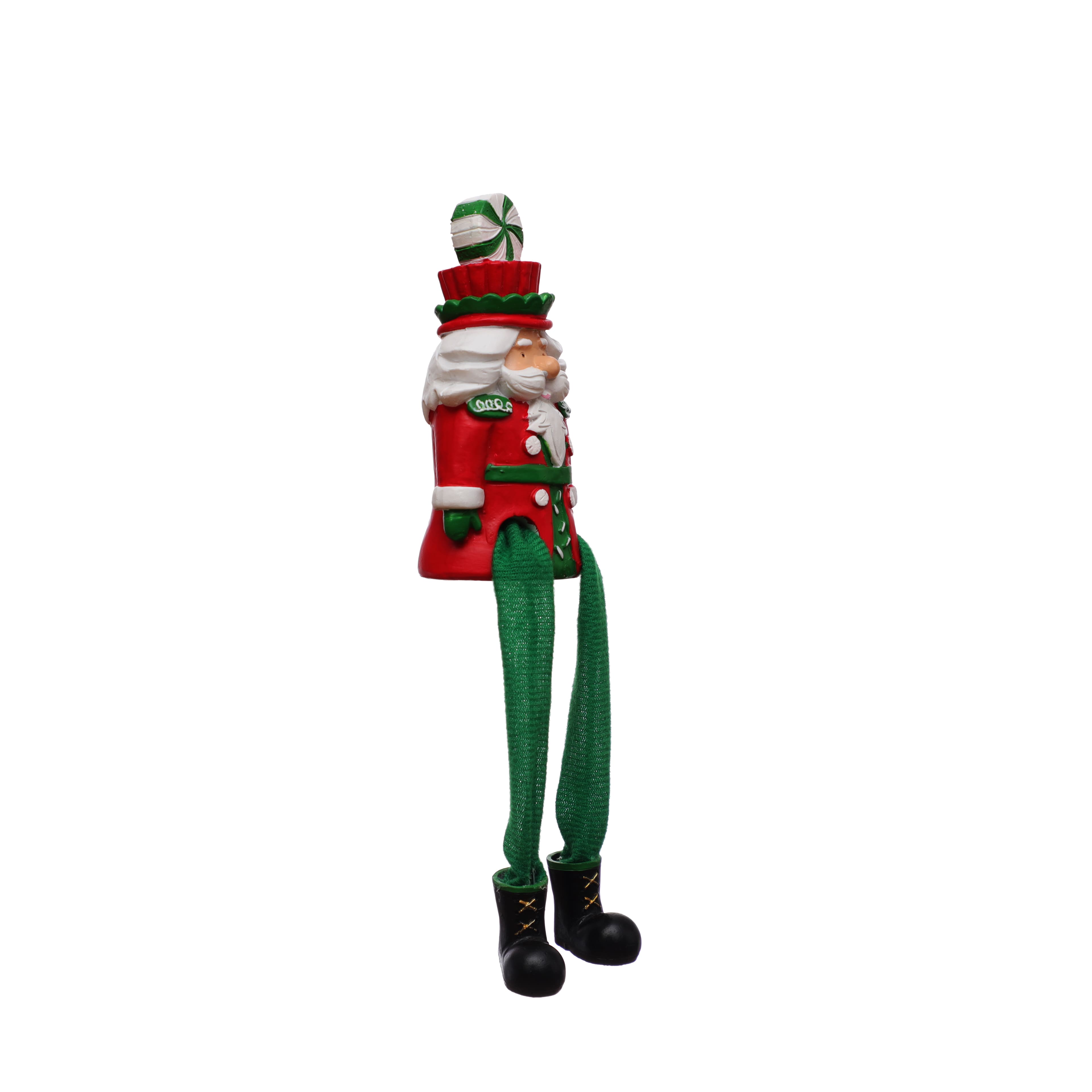 4.25&#x22; Sitting Green &#x26; Red Nutcracker Dangle Legs Tabletop D&#xE9;cor by Ashland&#xAE;