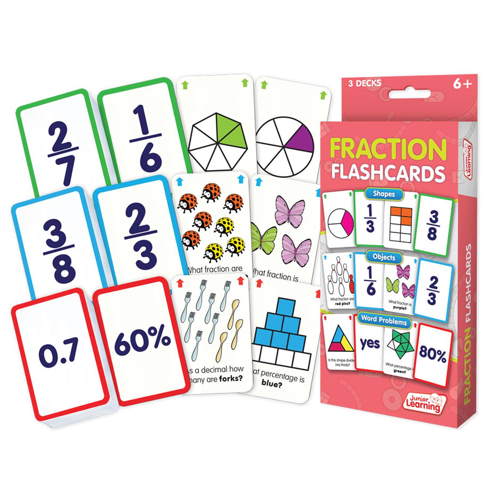 Junior Learning® Fraction Flashcards | Michaels