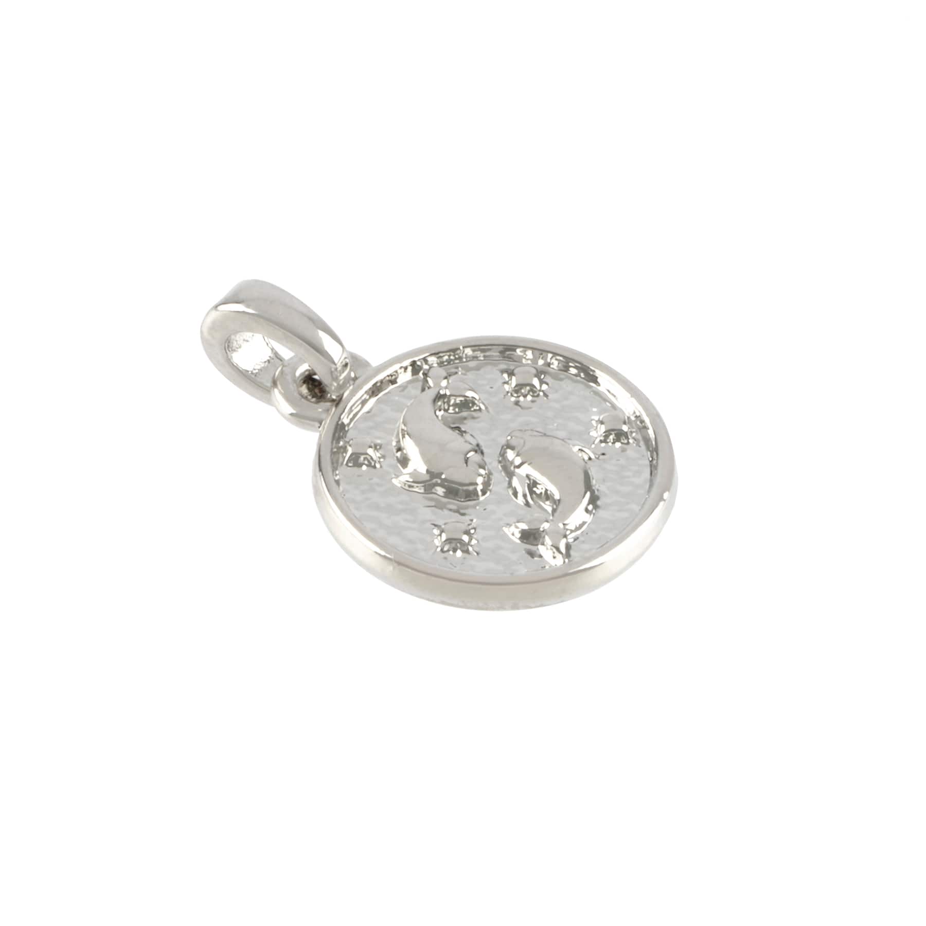 12 Pack: Metal Zodiac Coin Charm by Bead Landing™