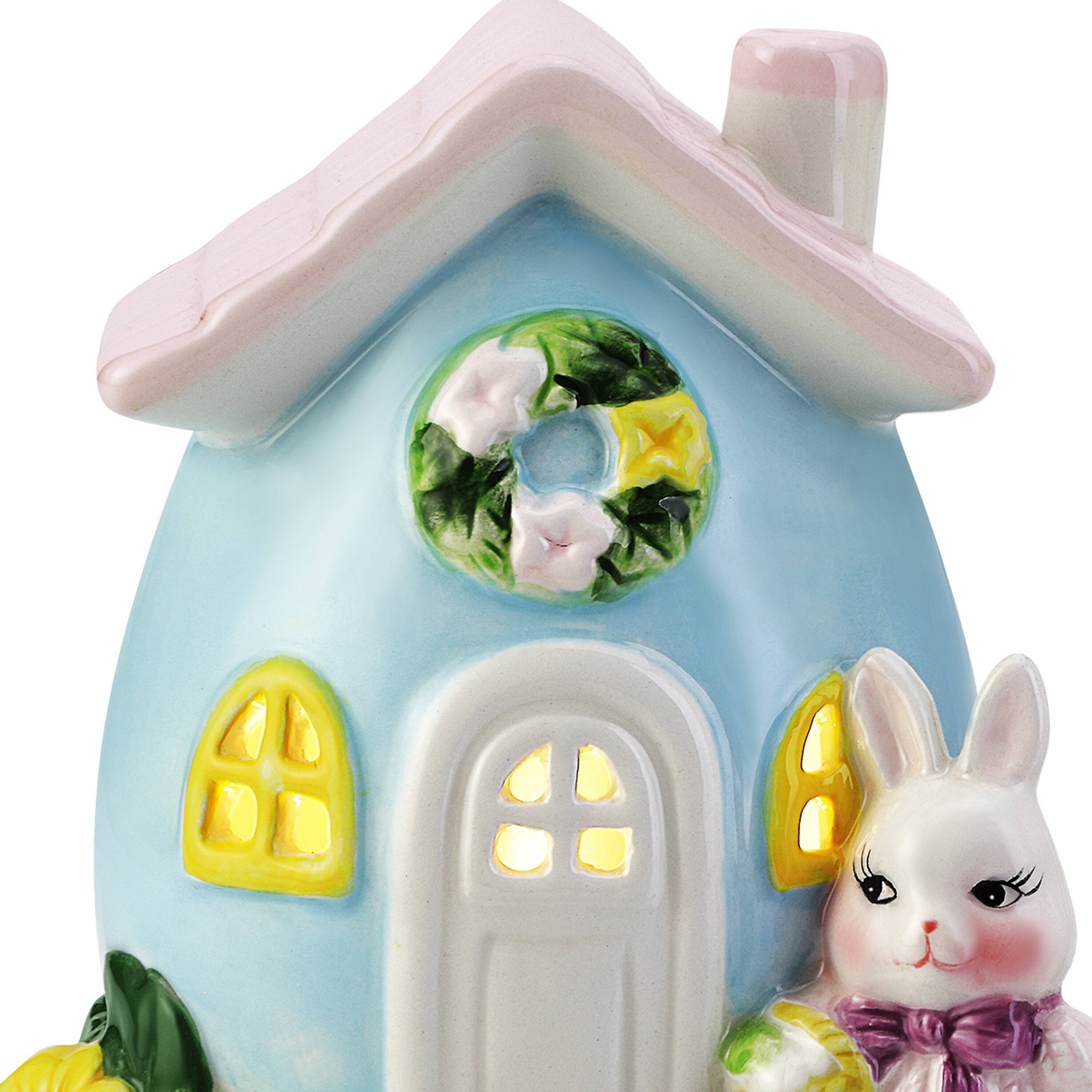 Mr. Cottontail 5" Ceramic Bunny Cottages Set