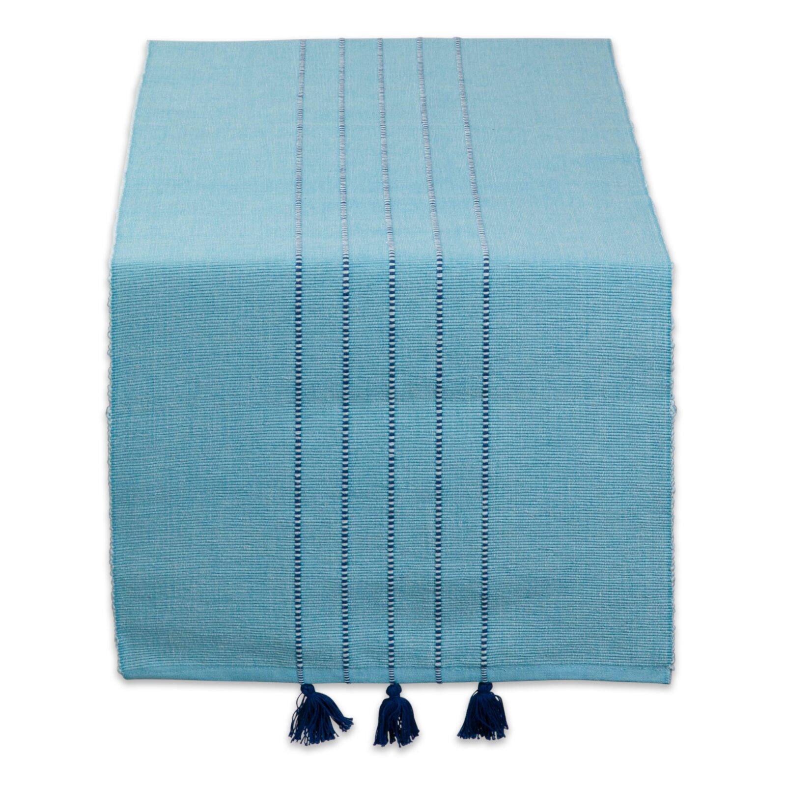 DII&#xAE; 72&#x22; Thera Blue Stripes Table Runner