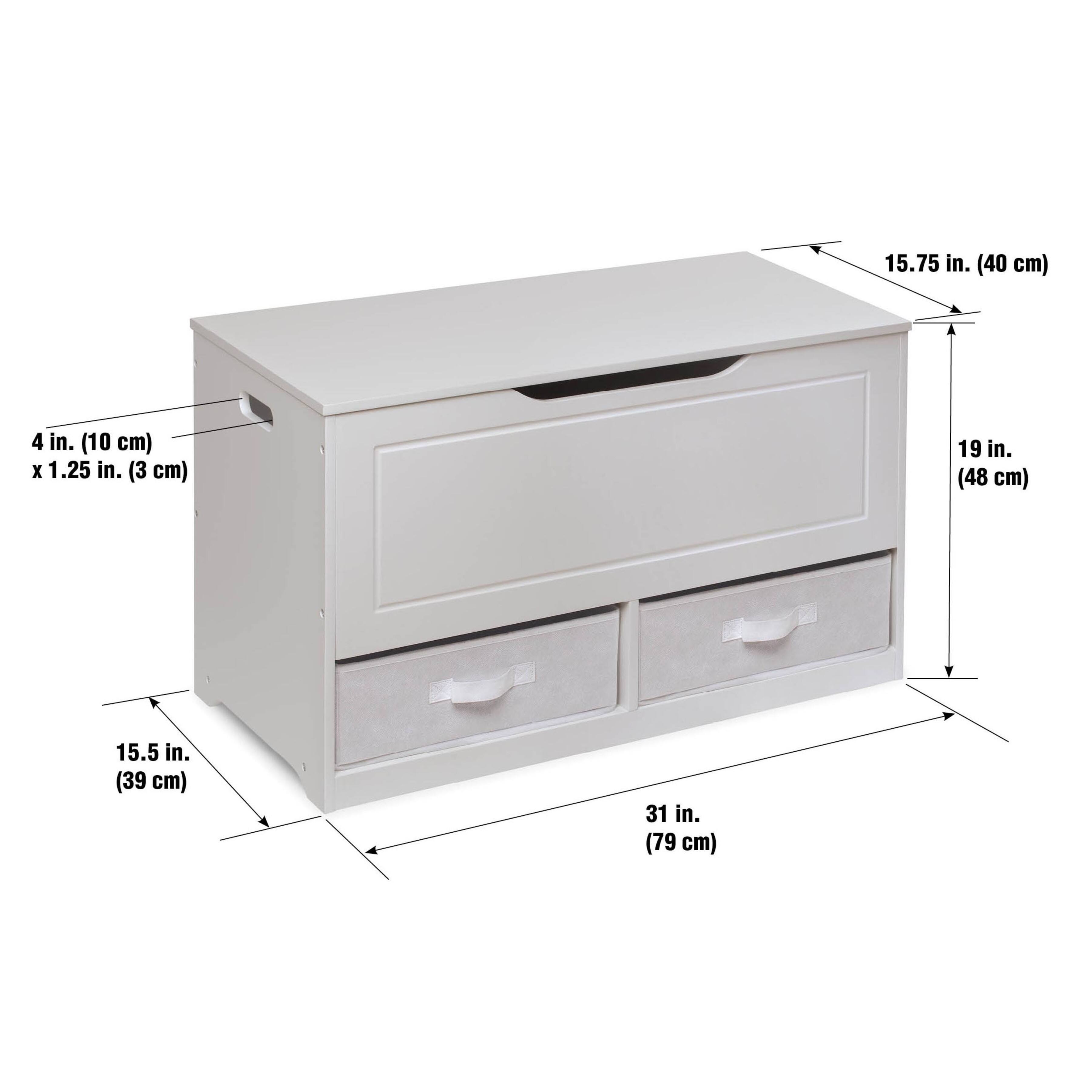 Badger Basket White Up &#x26; Down Toy &#x26; Storage Bench