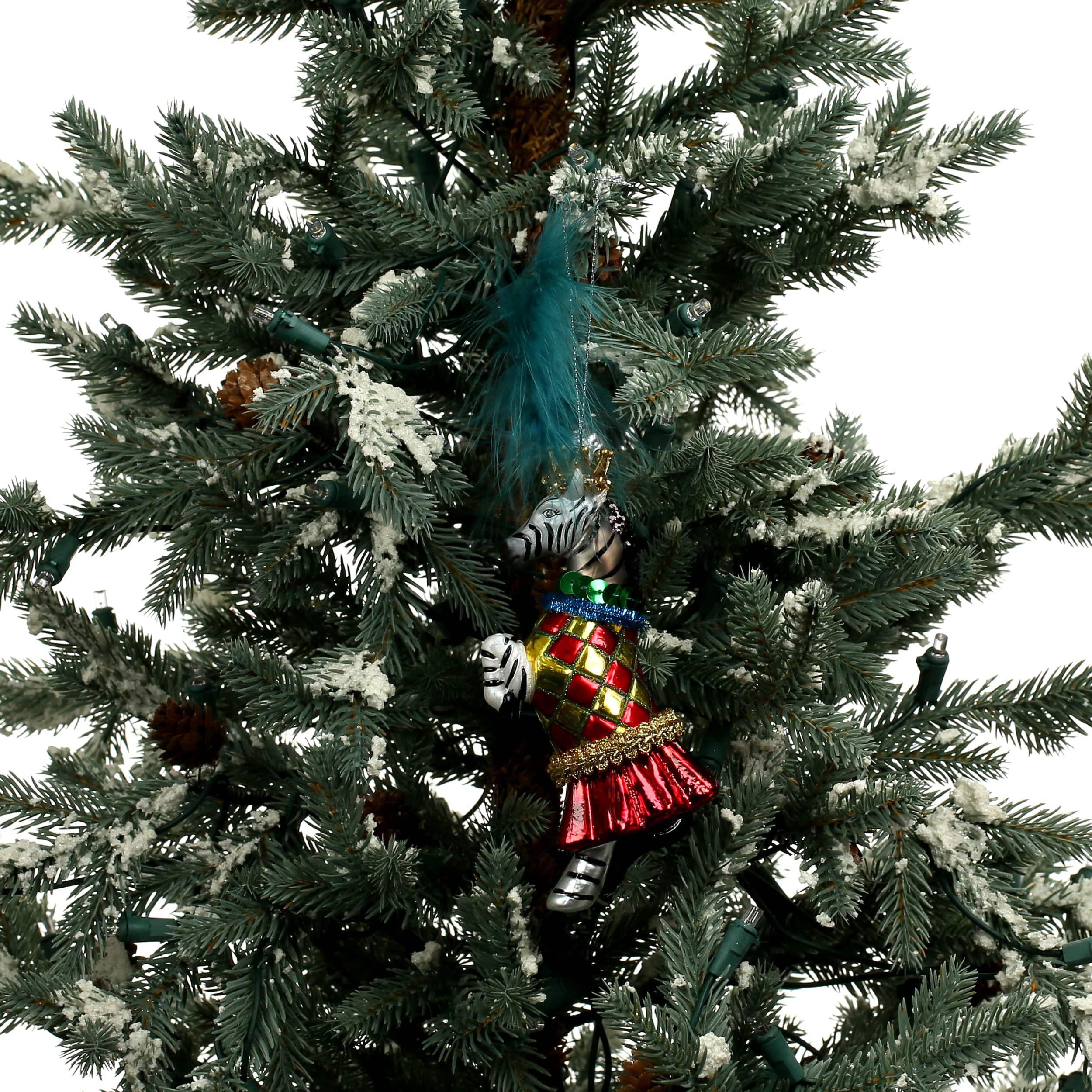 8&#x22; Zebra in Dress Glass Ornament by Ashland&#xAE;