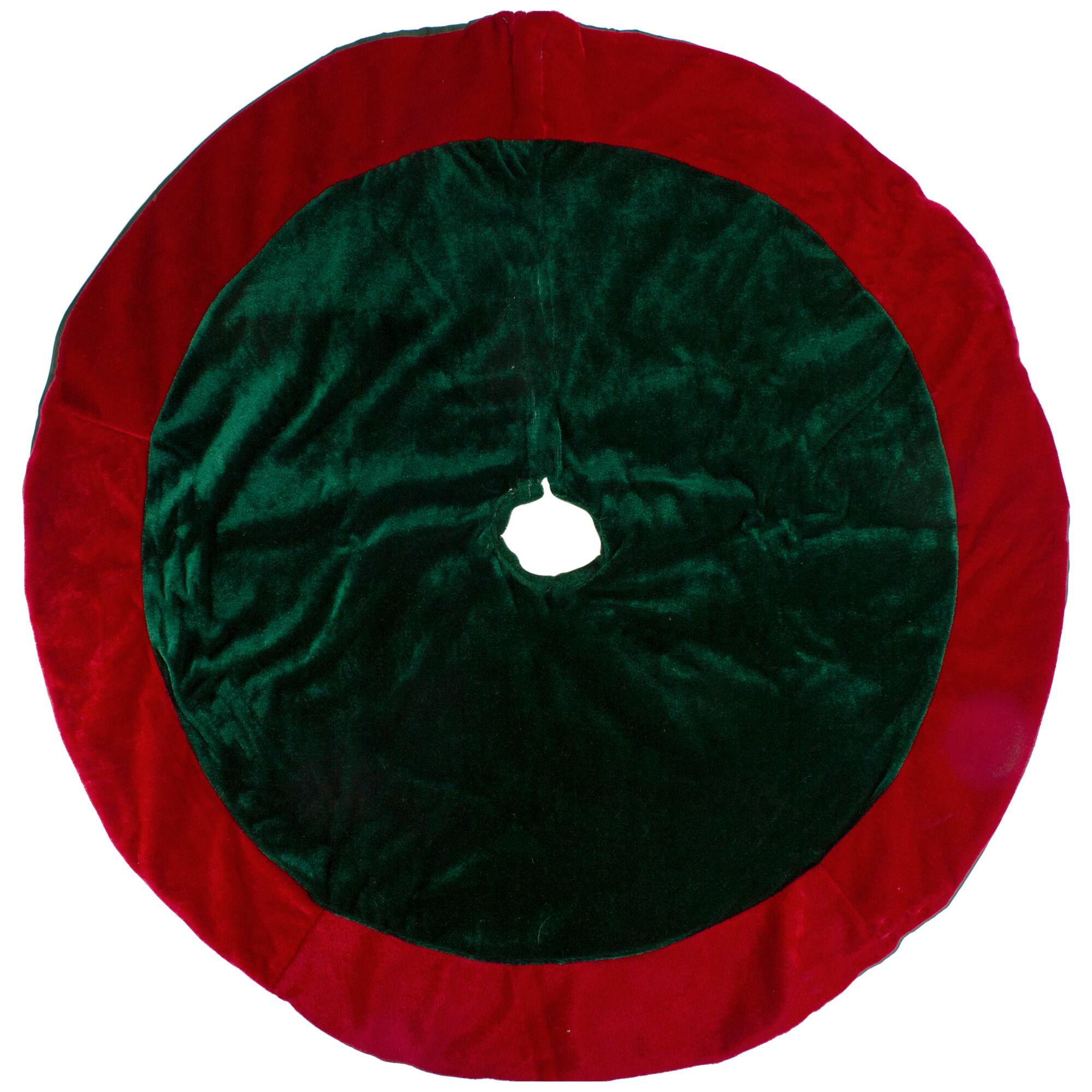 26" Green & Red Velveteen Tree Skirt