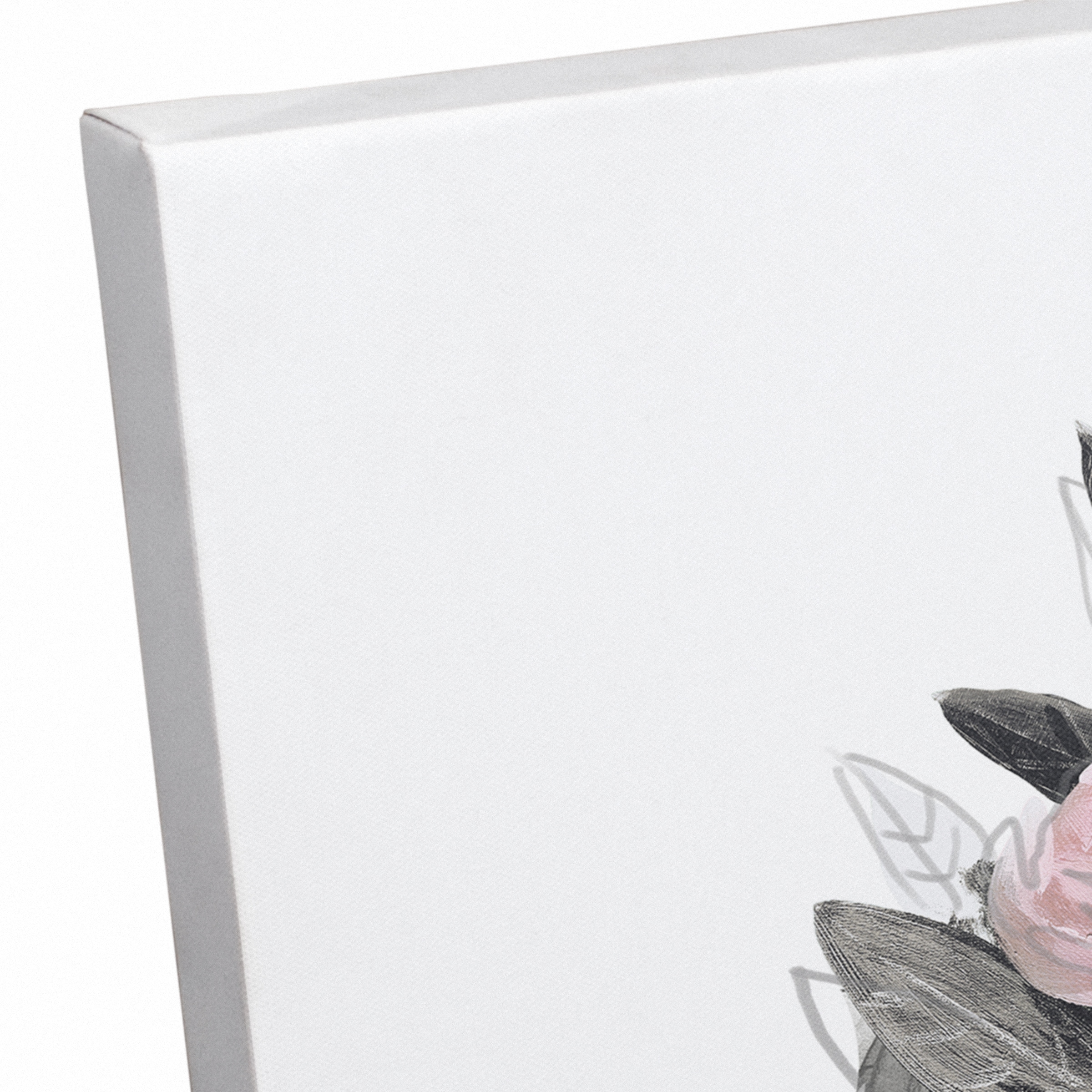 Pink Flower Basket  16" x 20" Canvas Wall Art