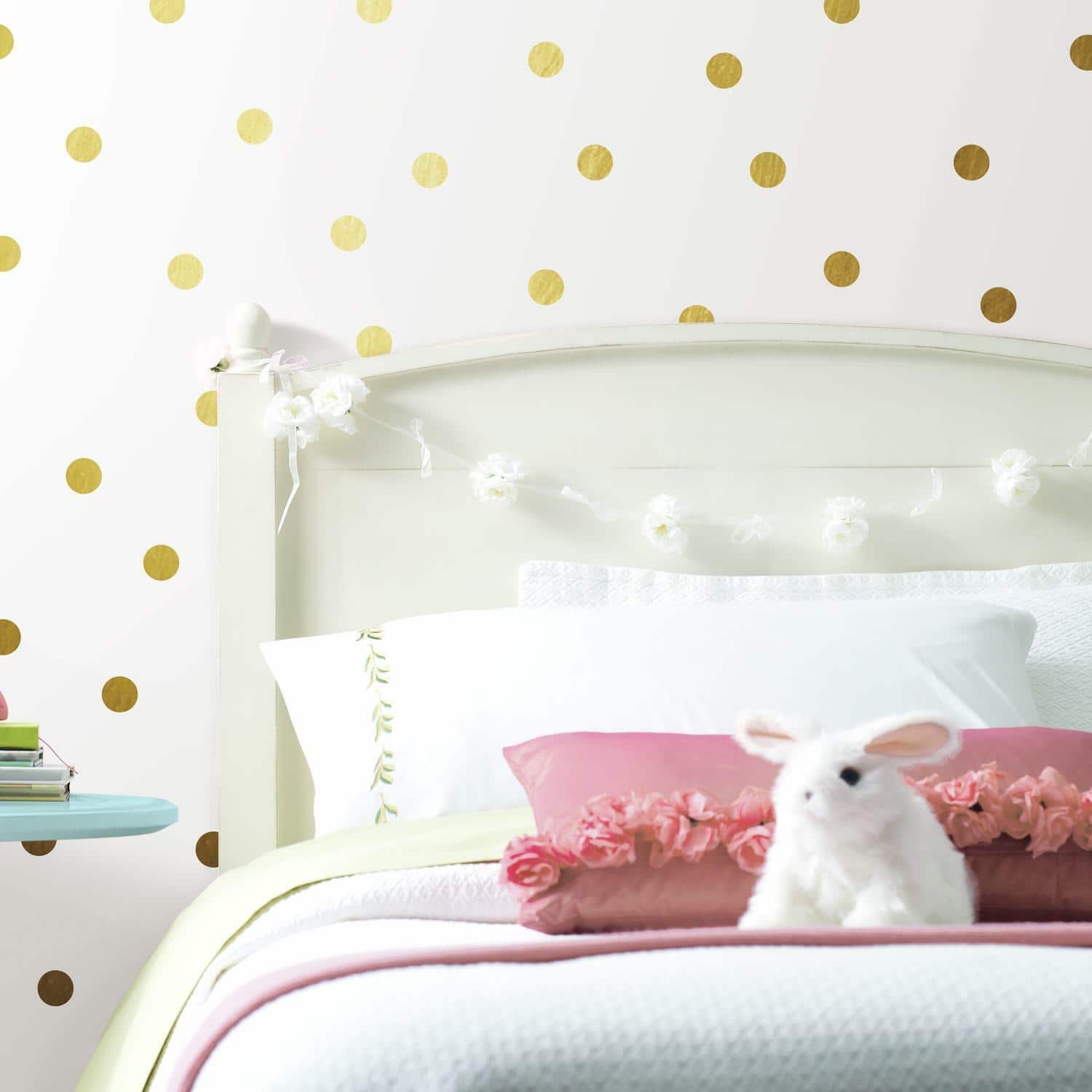 RoomMates Gold Confetti Dots Peel &#x26; Stick Wall Decals