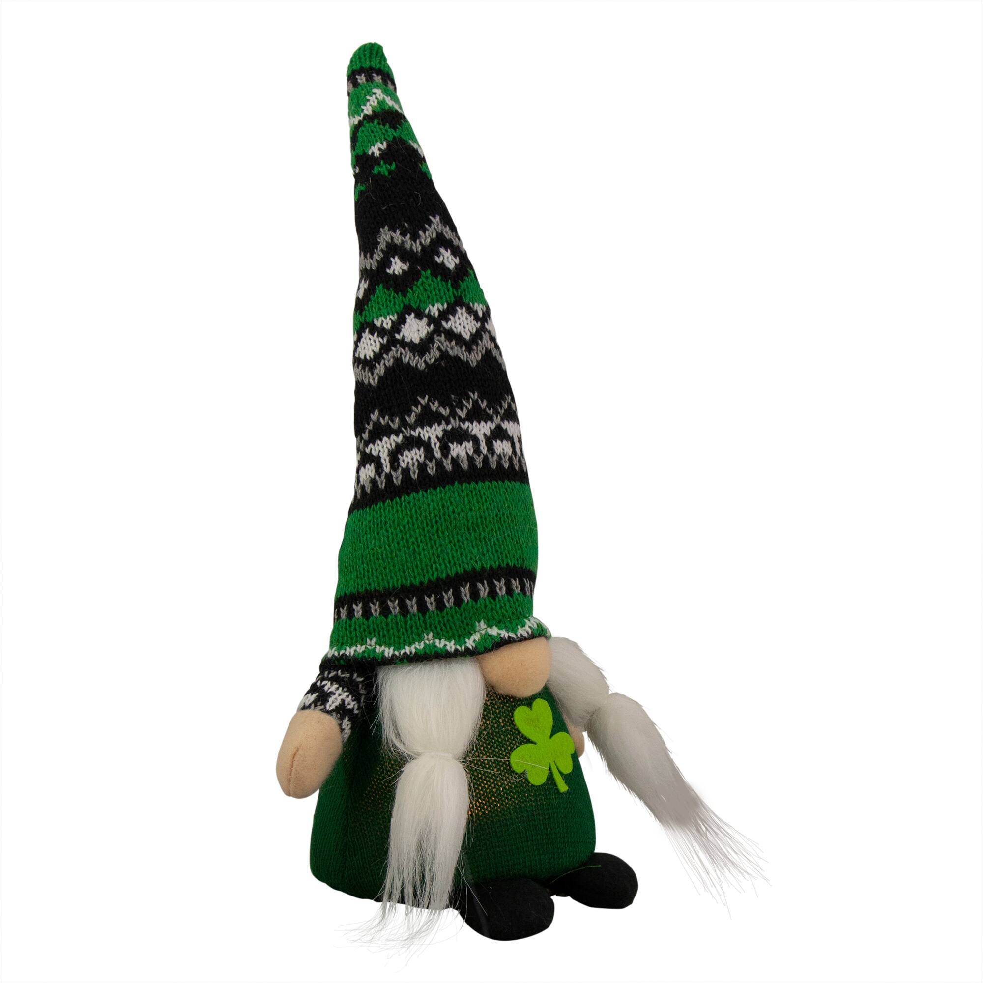 11.5" LED St. Patrick's Day Gnome Decoration