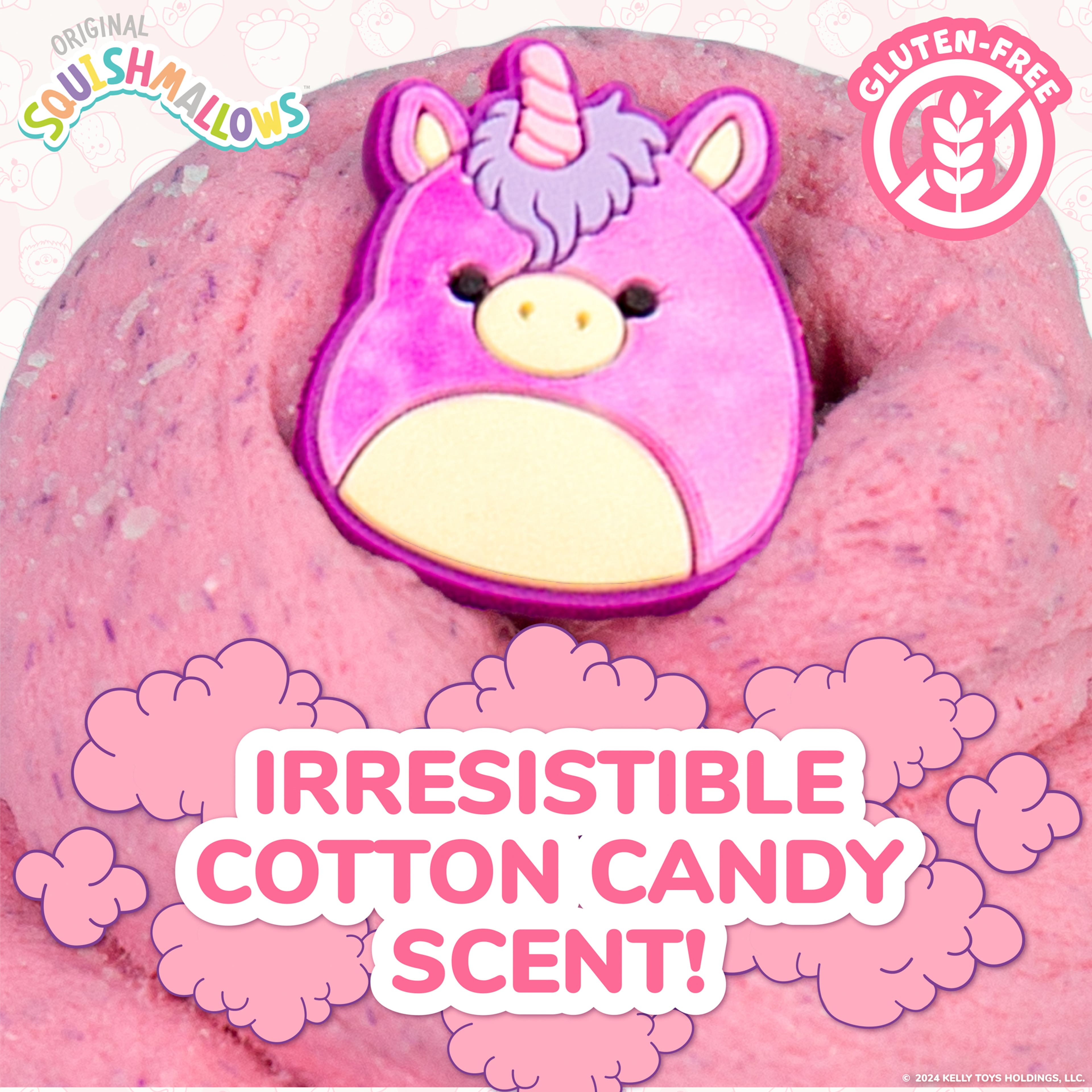 Original Squishmallows&#x2122; Lola the Unicorn Premium Cloud Slime, Cotton Candy Scented