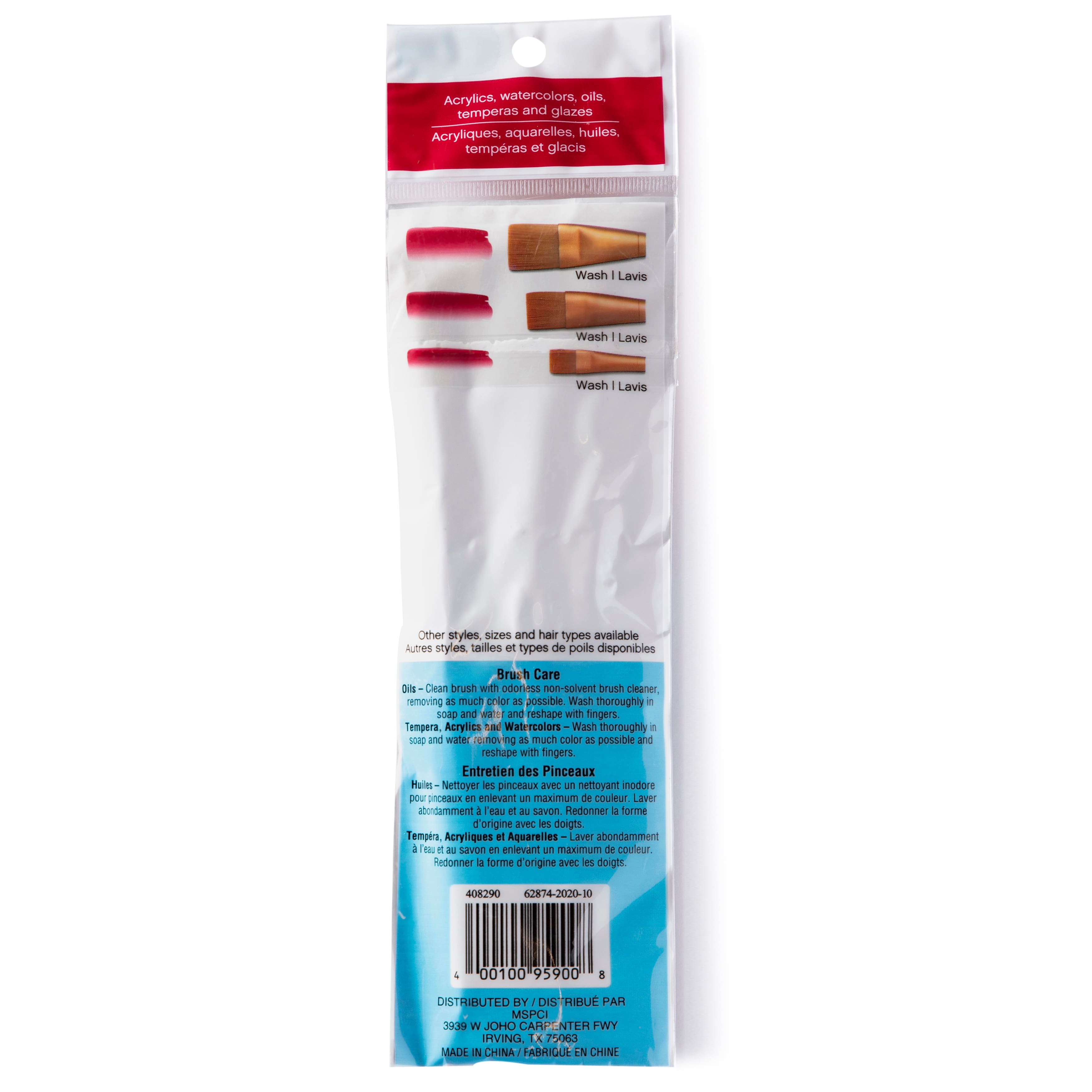 9 Pack: Golden Taklon Wash Brush Set by Craft Smart®