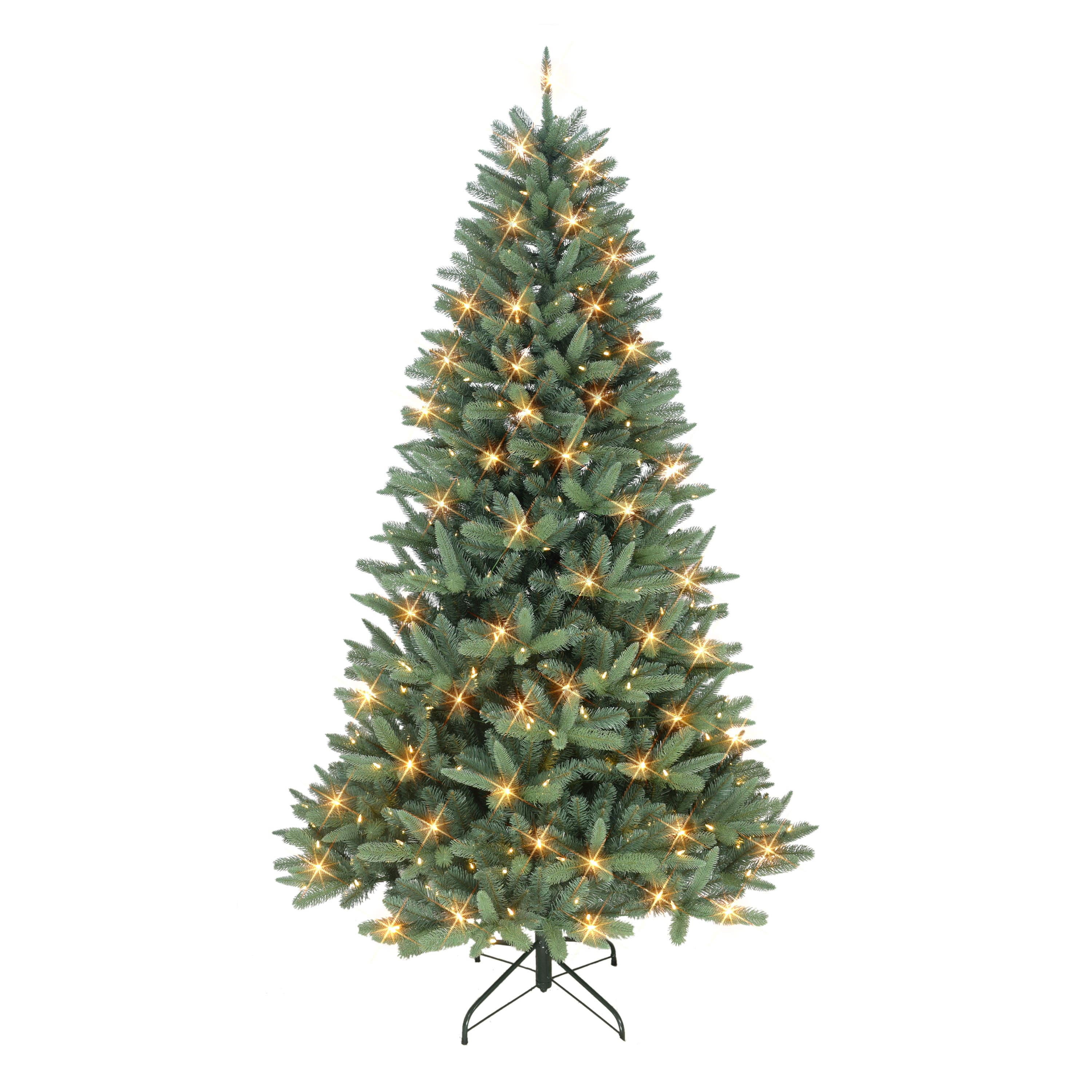 7.5' Pre-Lit LED Monterey Spruce Artificial Christmas Tree, Warm White Lights by Christmas Central