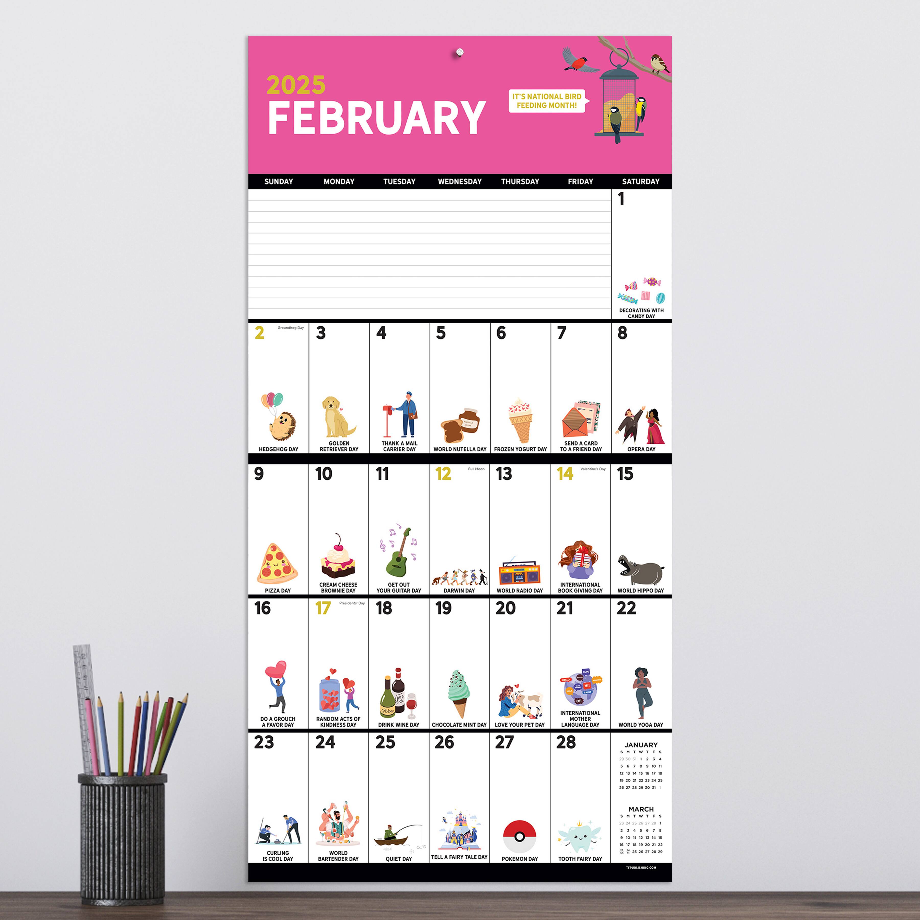 TF Publishing 2025 Every Day&#x27;s a Holiday Wall Calendar