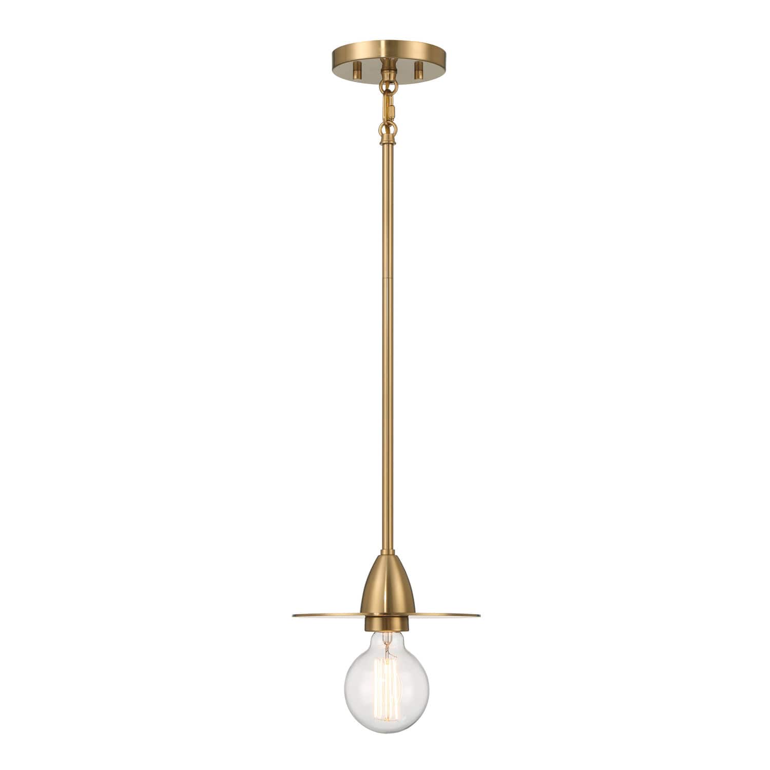 Hello Honey® Daisy Brushed Gold Mini Modern Exposed Bulb Metal Ceiling Light