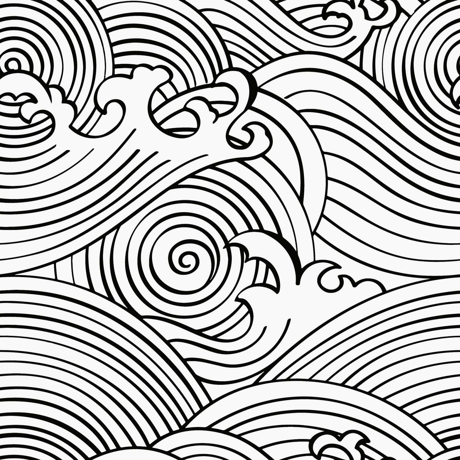 RoomMates Asian Waves Peel &#x26; Stick Wallpaper