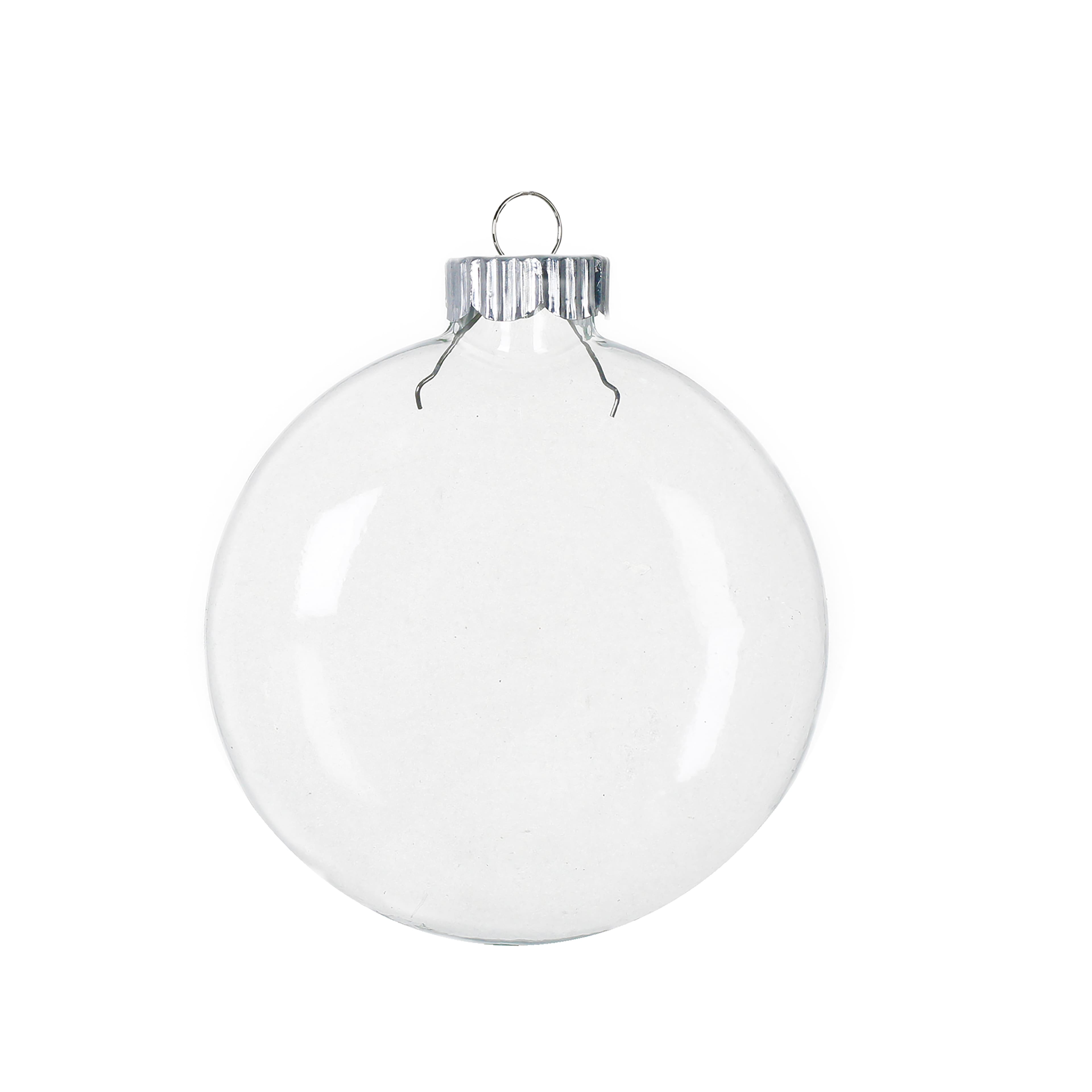 4.25&#x22; DIY Clear Glass Disc Ornaments, 3ct. by Make Market&#xAE;