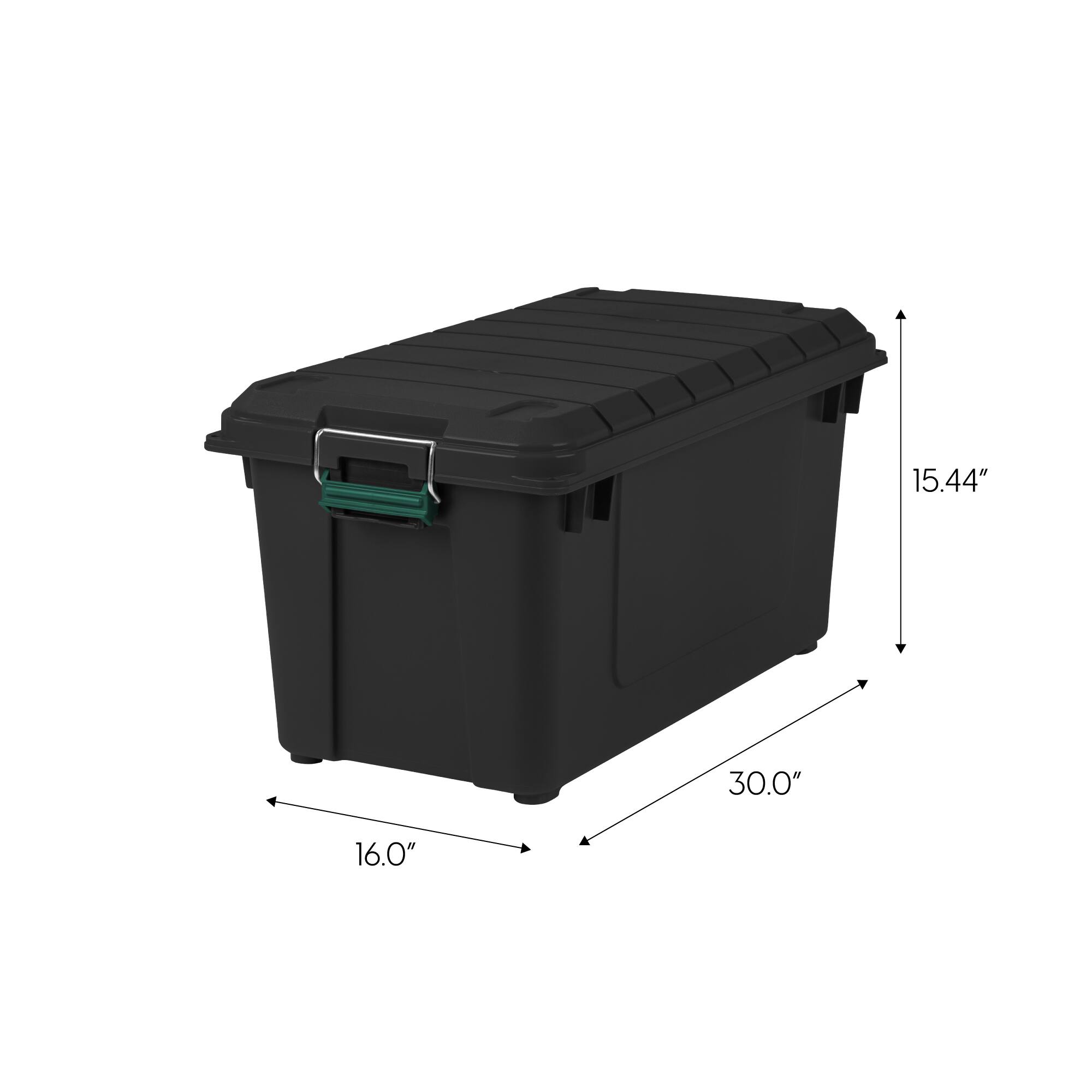 IRIS® Remington® 82qt. Black Store-It-All Utility Tote with Buckle Lid