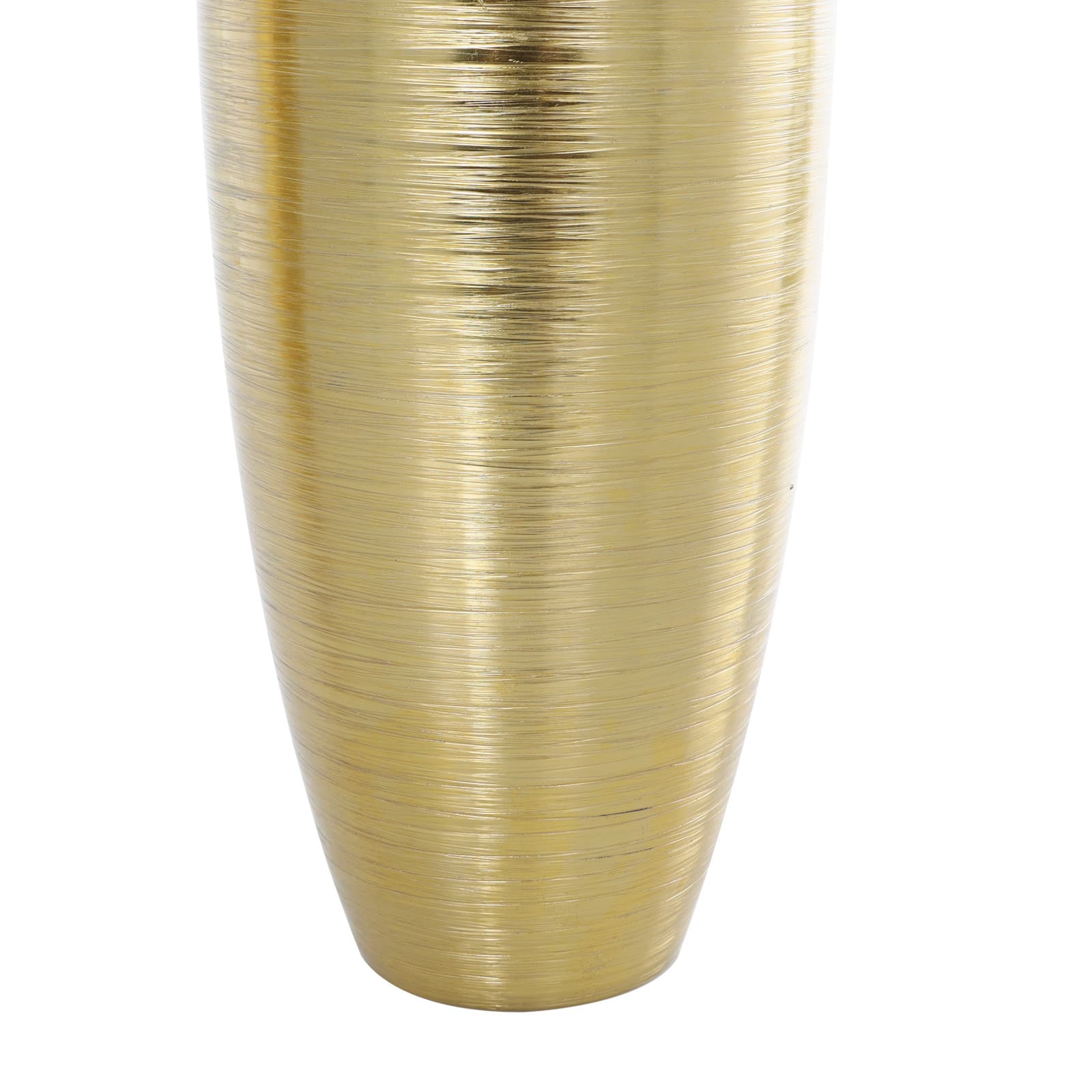 Gold Aluminum Brushed Textured Vase Set