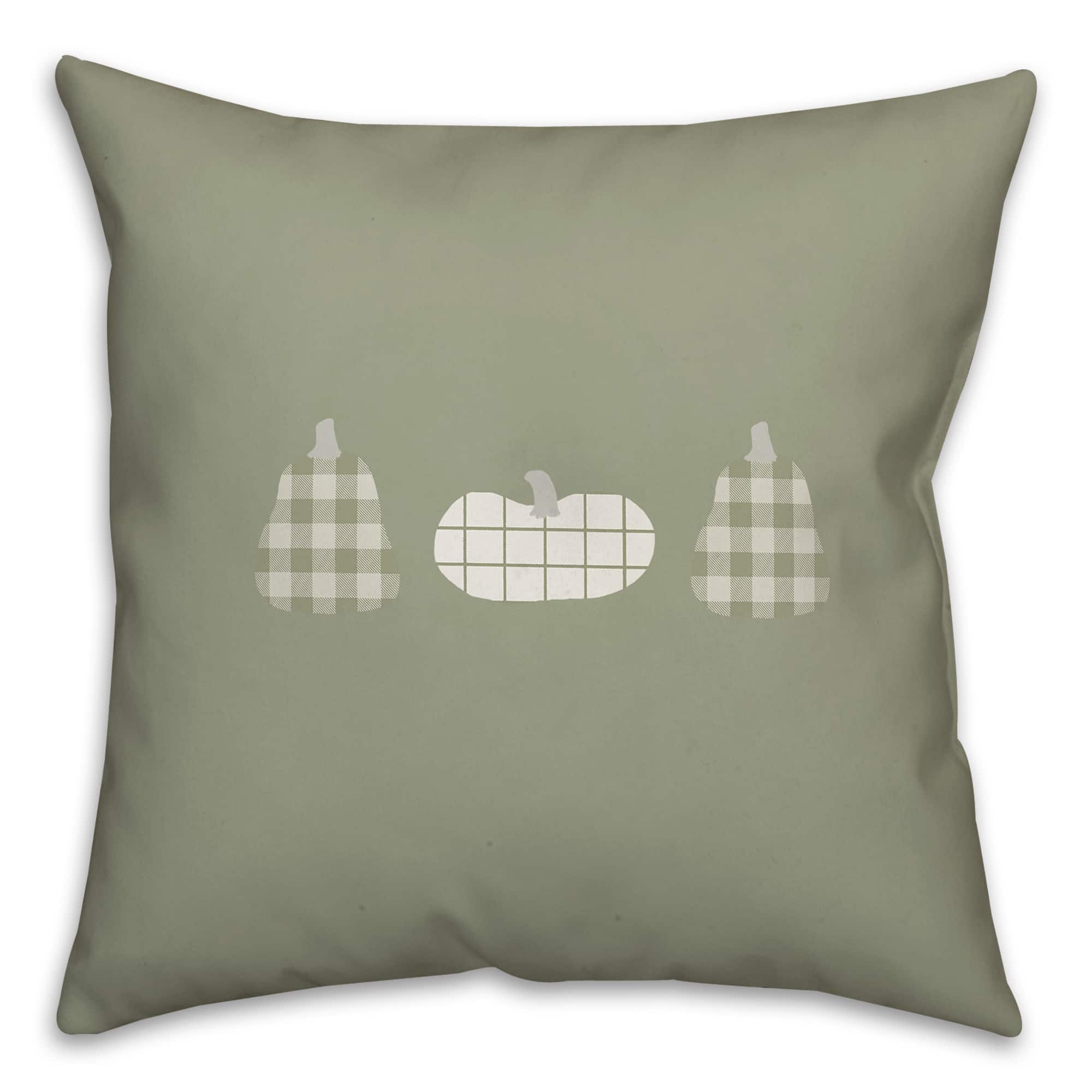 plaid pumpkin pillow