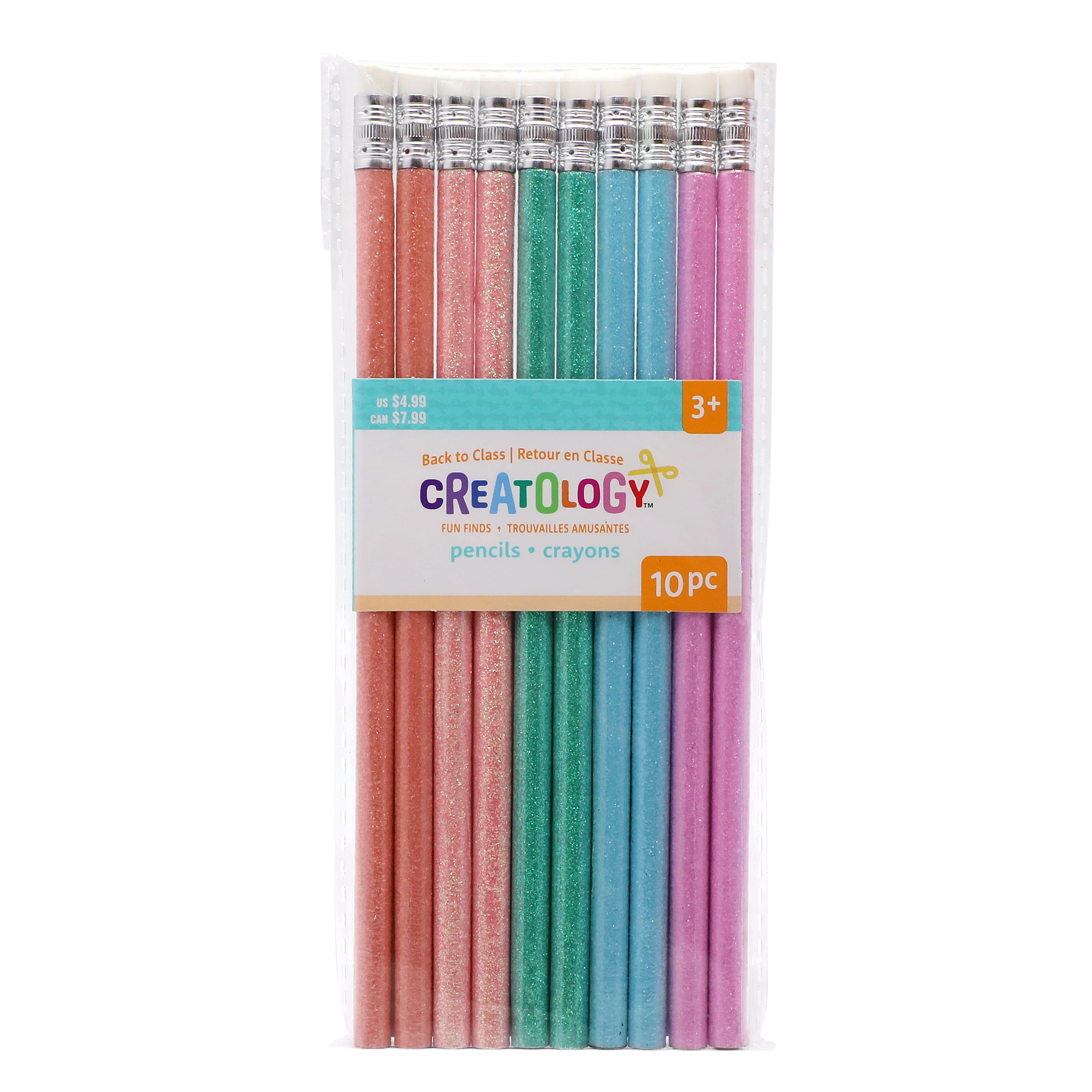 Back to School Pastel Primaries Glitter Pencils by Creatology&#x2122;