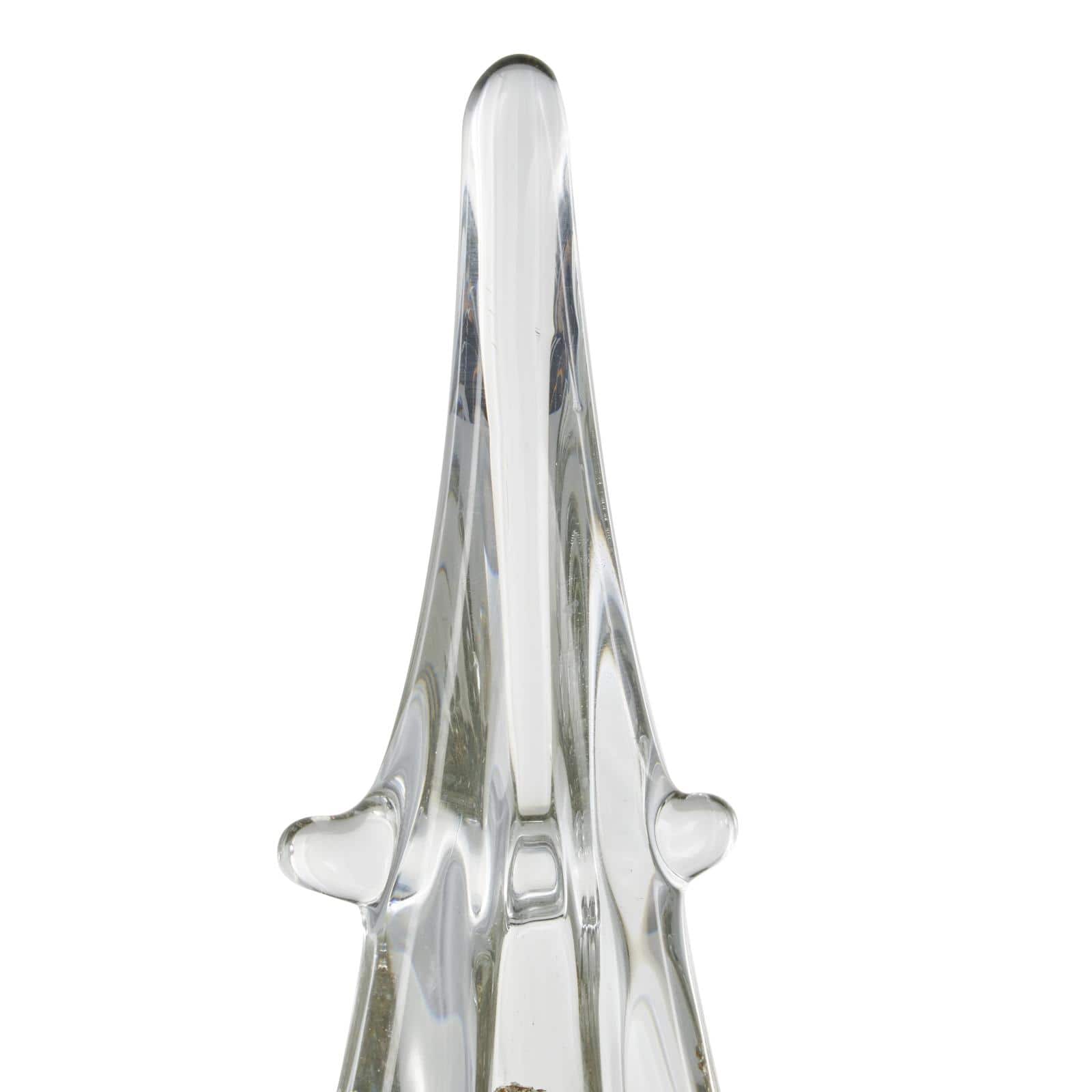 Gold & Clear Decorative Glass Sculpture Set