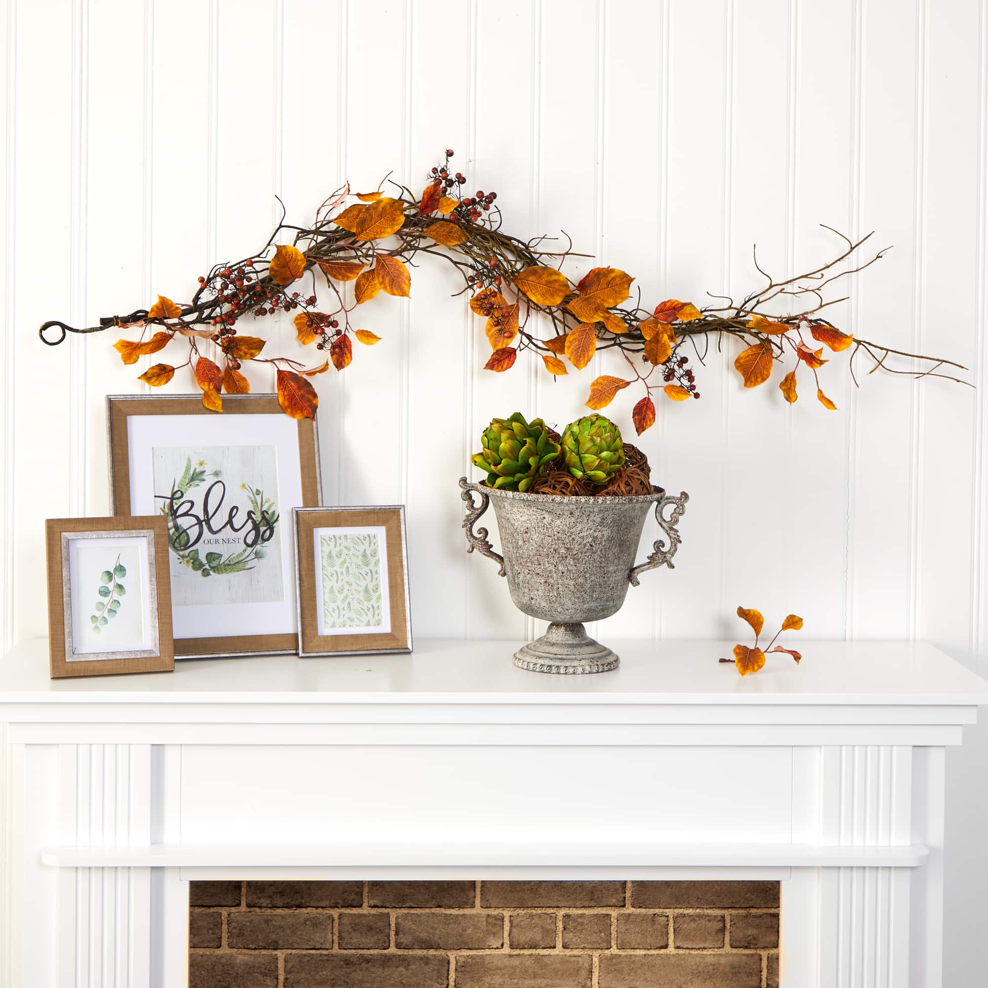 4ft. Fall Foliage, Berries & Twig Artificial Garland