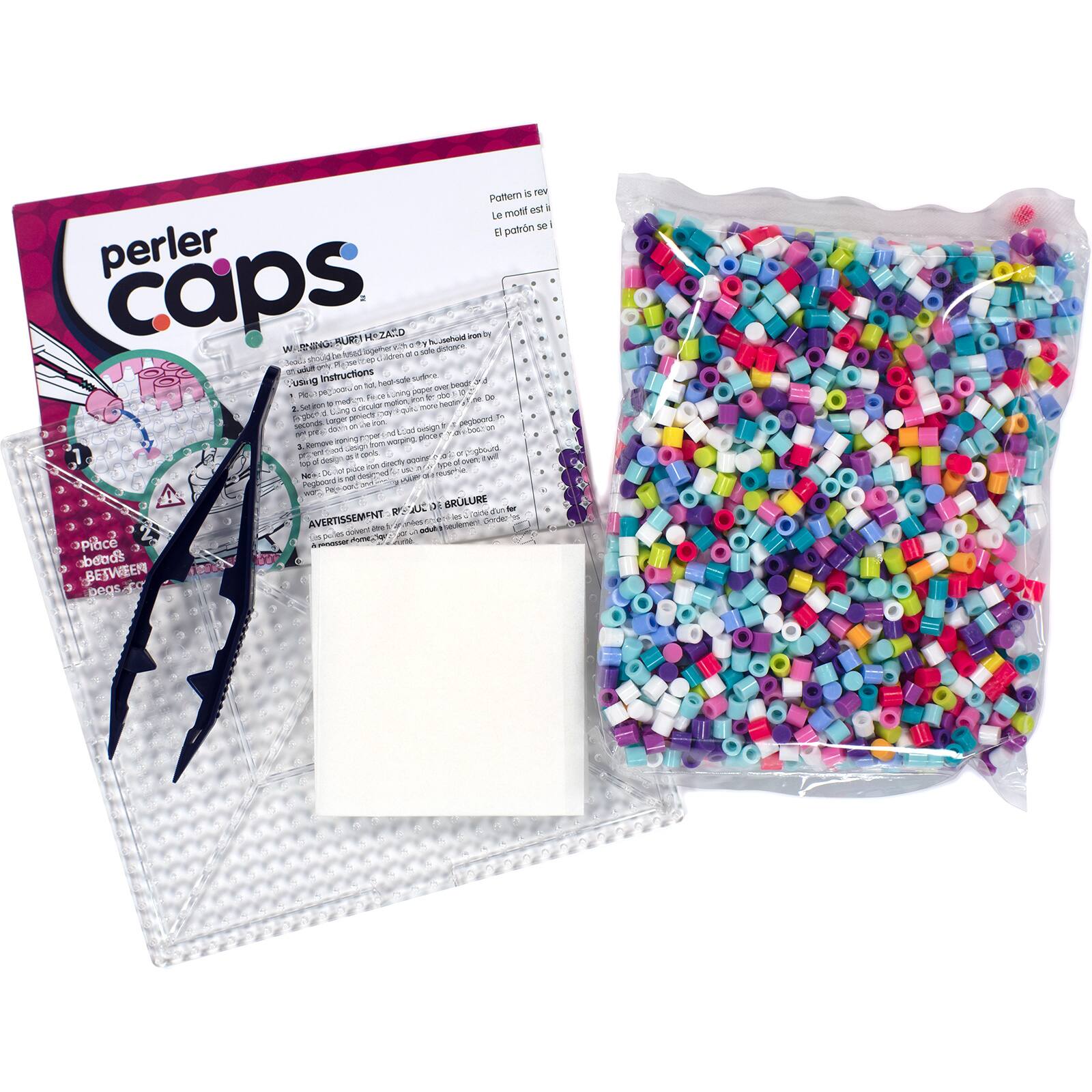6 Pack: Perler Caps&#x2122; Rainbows Kit
