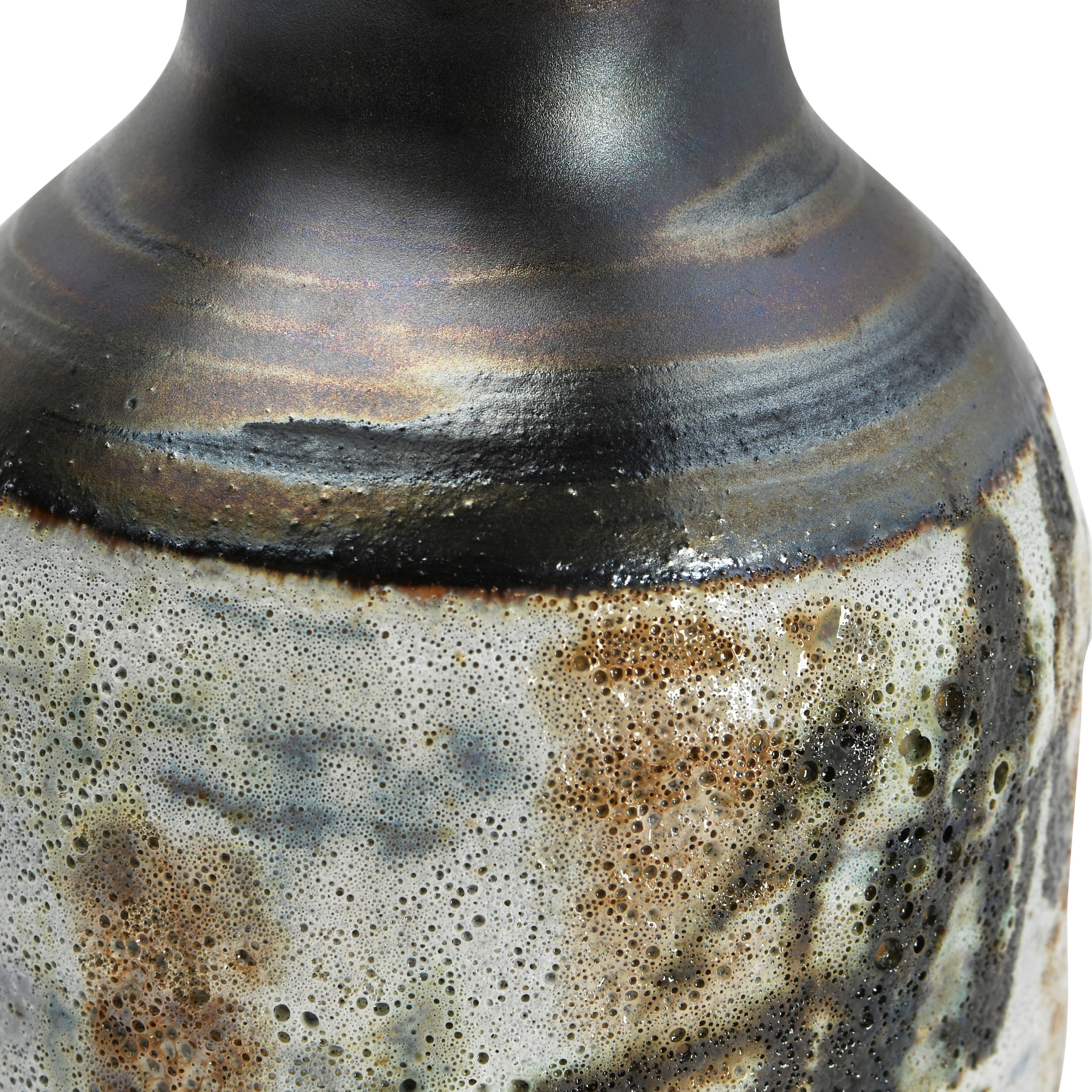 Hello Honey® 6" Neutral Hand Painted Stoneware Vase