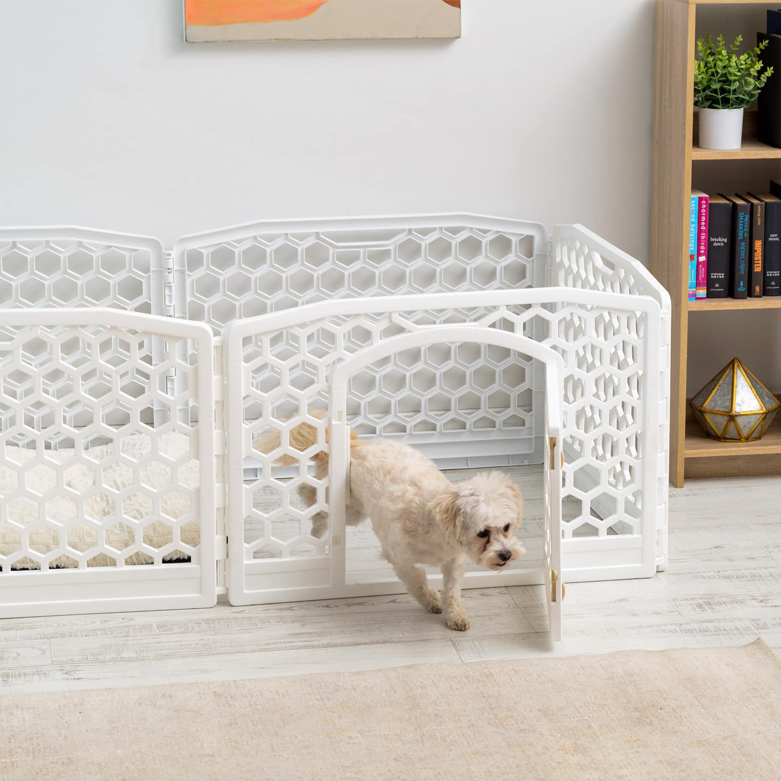 Iris&#xAE; 6-White Panel Pet Playpen