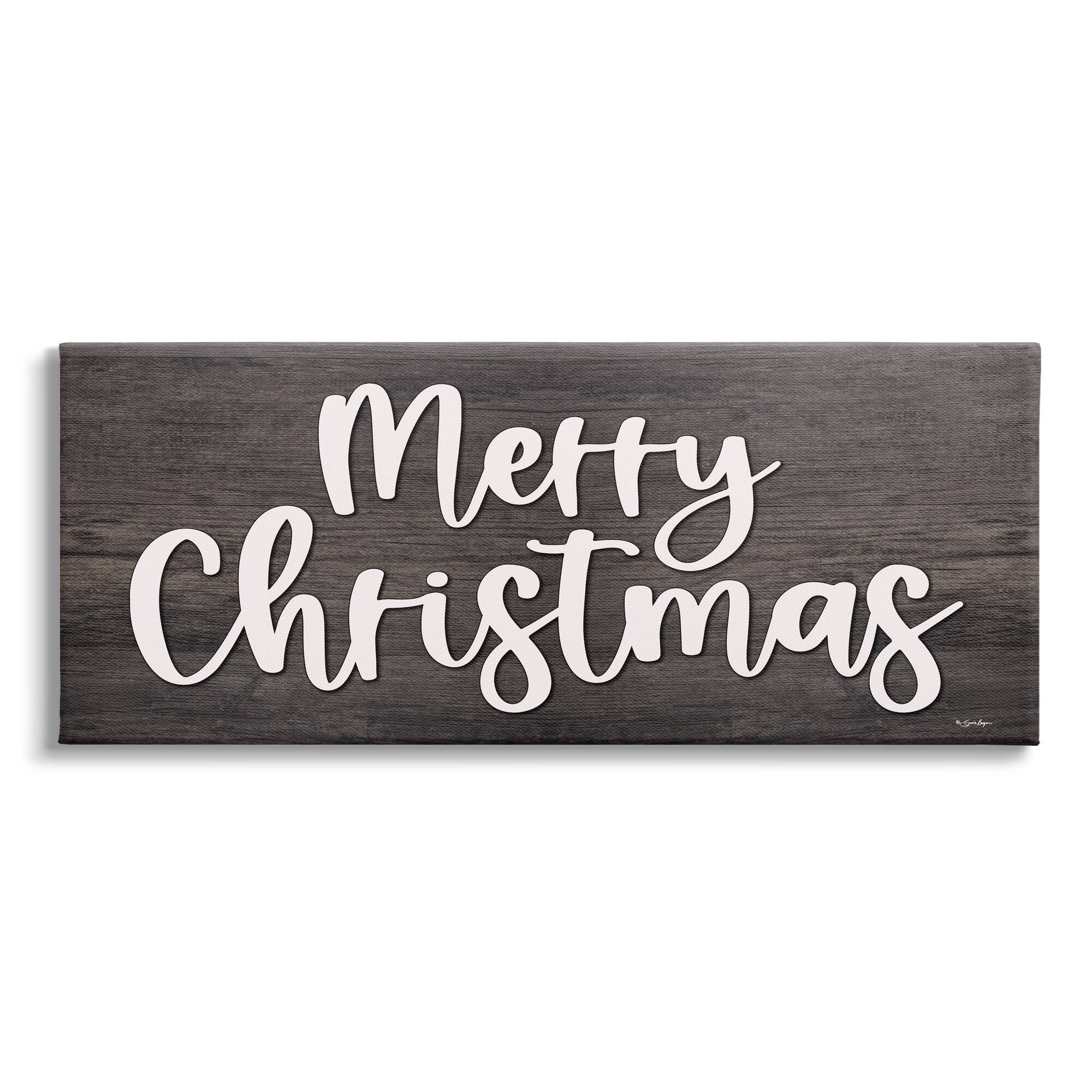 Stupell Industries Merry Christmas Farmhouse Phrase Canvas Wall Art