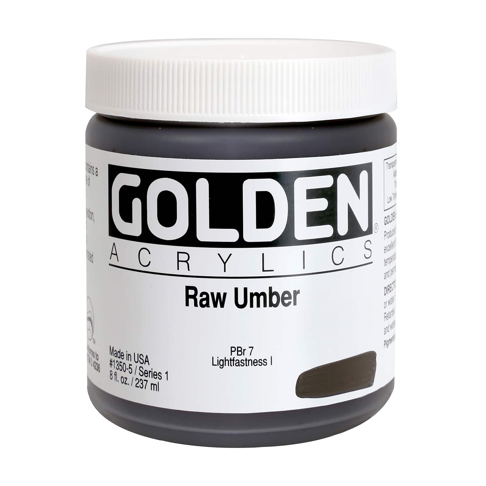 Golden Heavy Body Acrylic Paint, 8 oz in Raw Umber