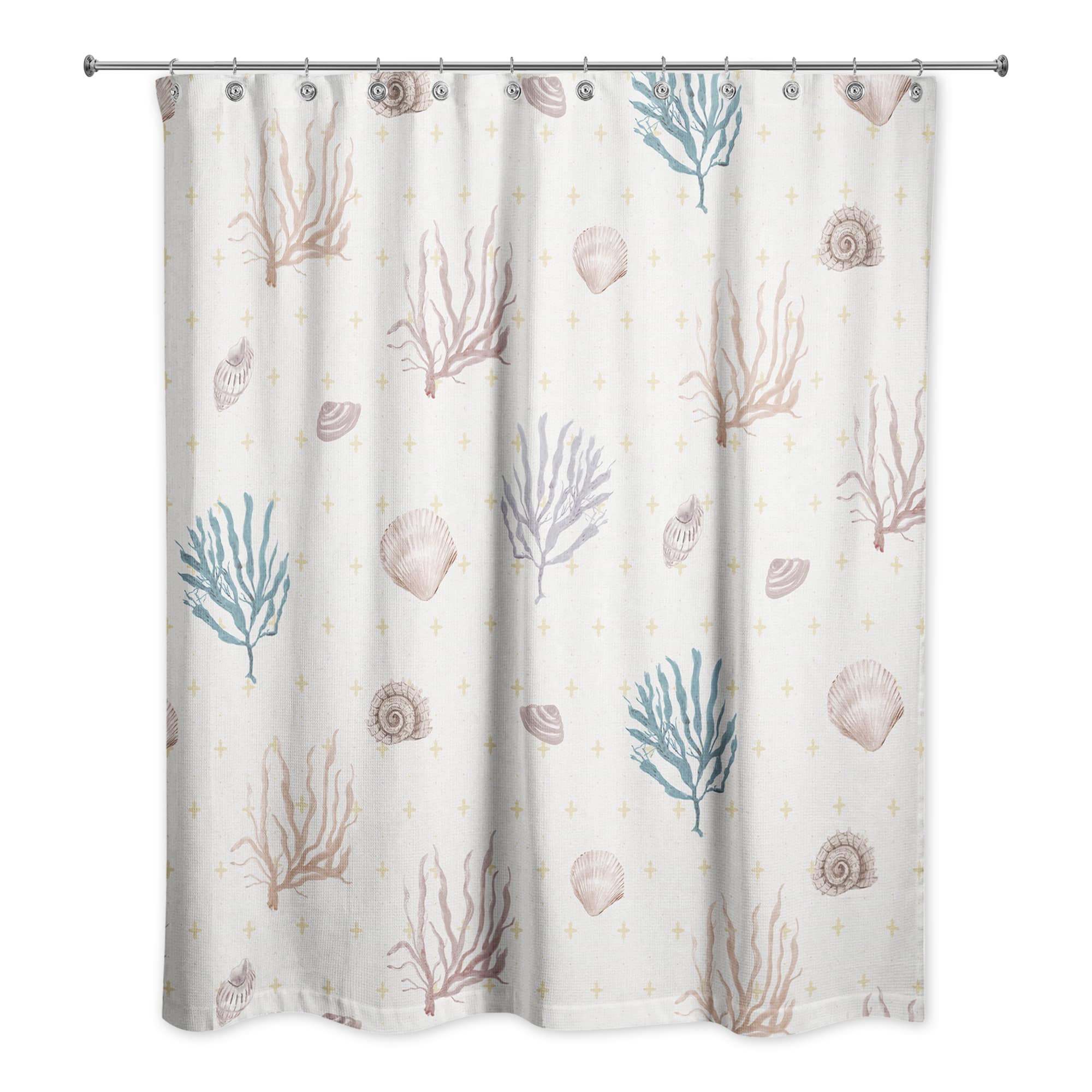 Multi Shell Coral Shower Curtain