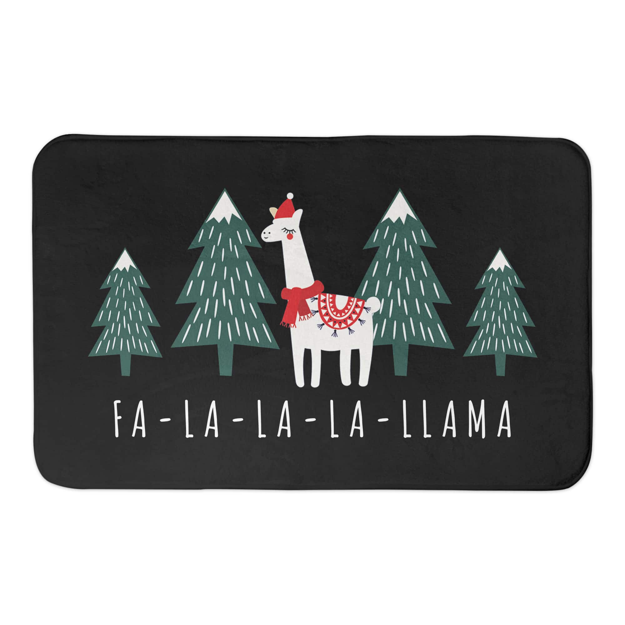 Designs Direct Holiday Caroling Llama Bath Mat, 34" x 21"