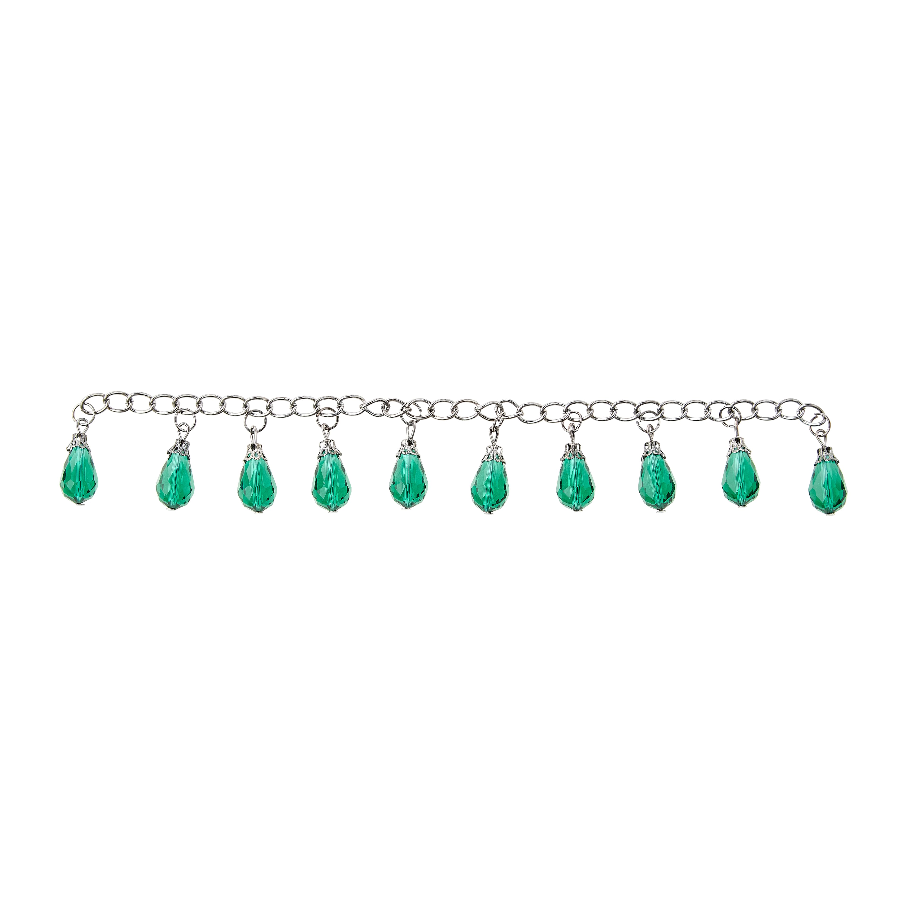Bead Gallery&#xAE; Aqua Teardrop Glass Beads Chain