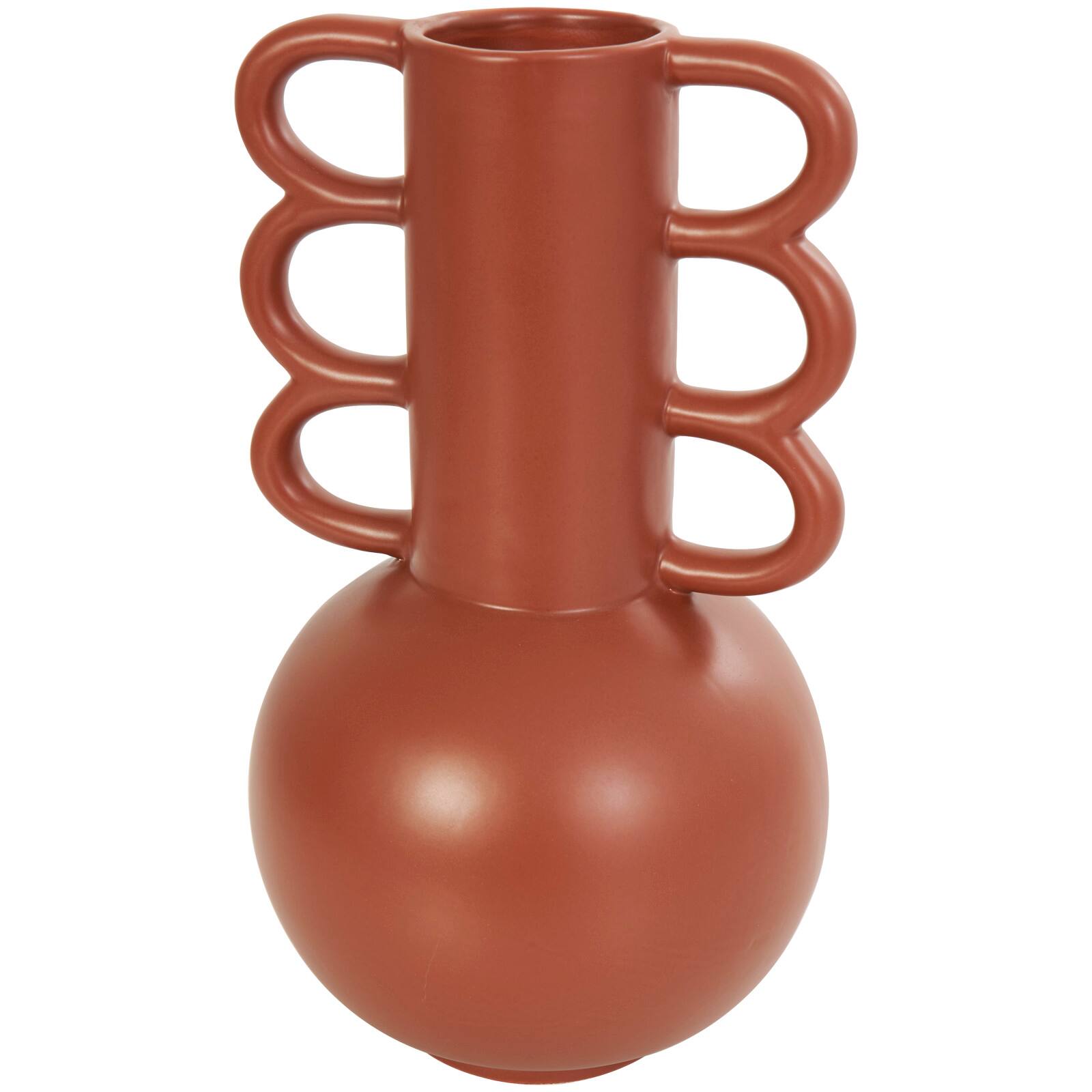 CosmoLiving by Cosmopolitan Geometric Wavy Handles Ceramic Vase Set