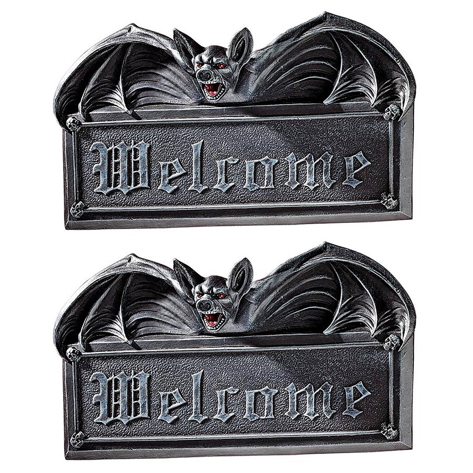 Design Toscano Vampire Bat Welcome Wall Sculpture Set