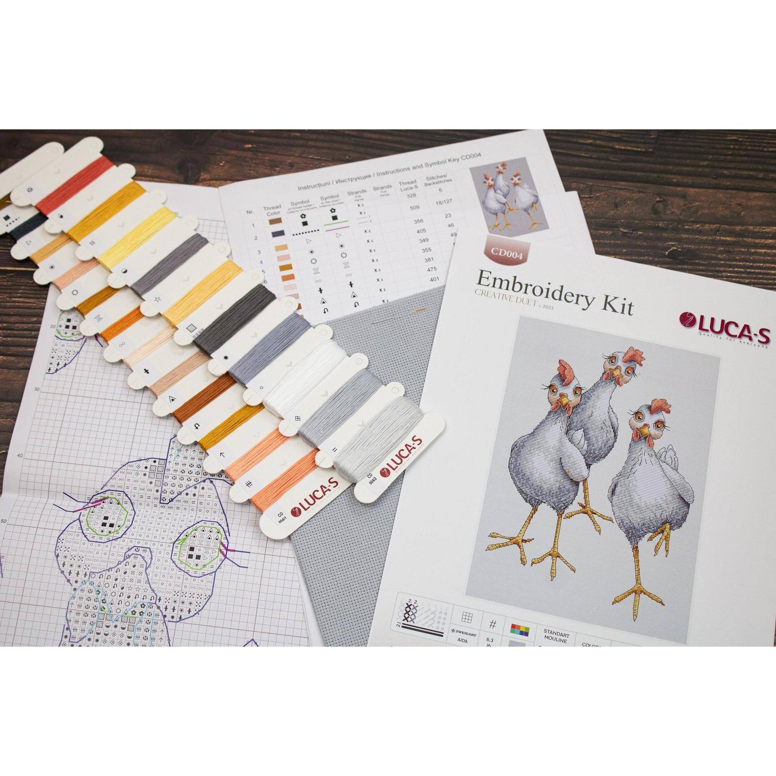 Luca-S My Chickens Counted Cross-Stitch Kit