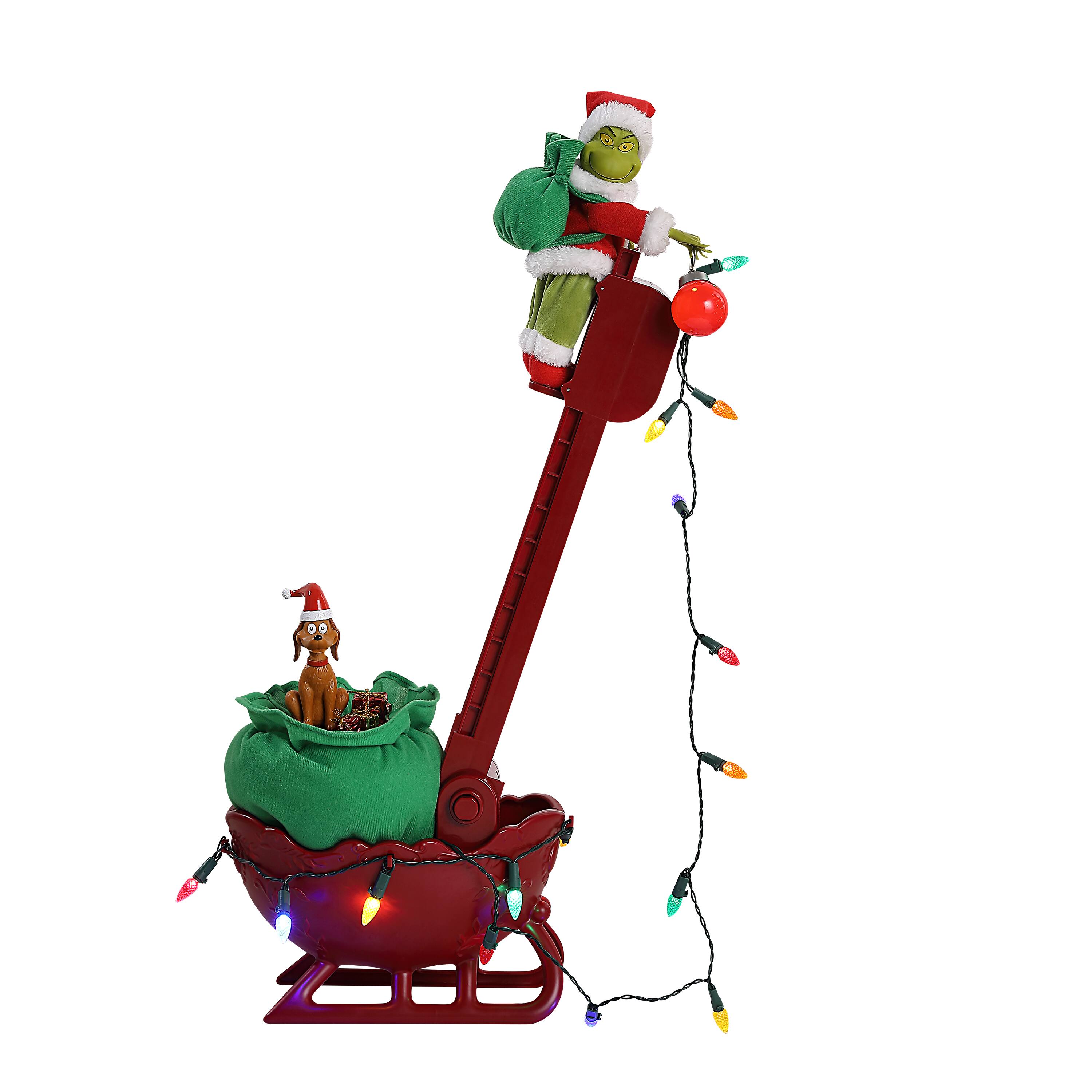 Mr. Christmas 35.5" Grinch's Animated Utility Sleigh