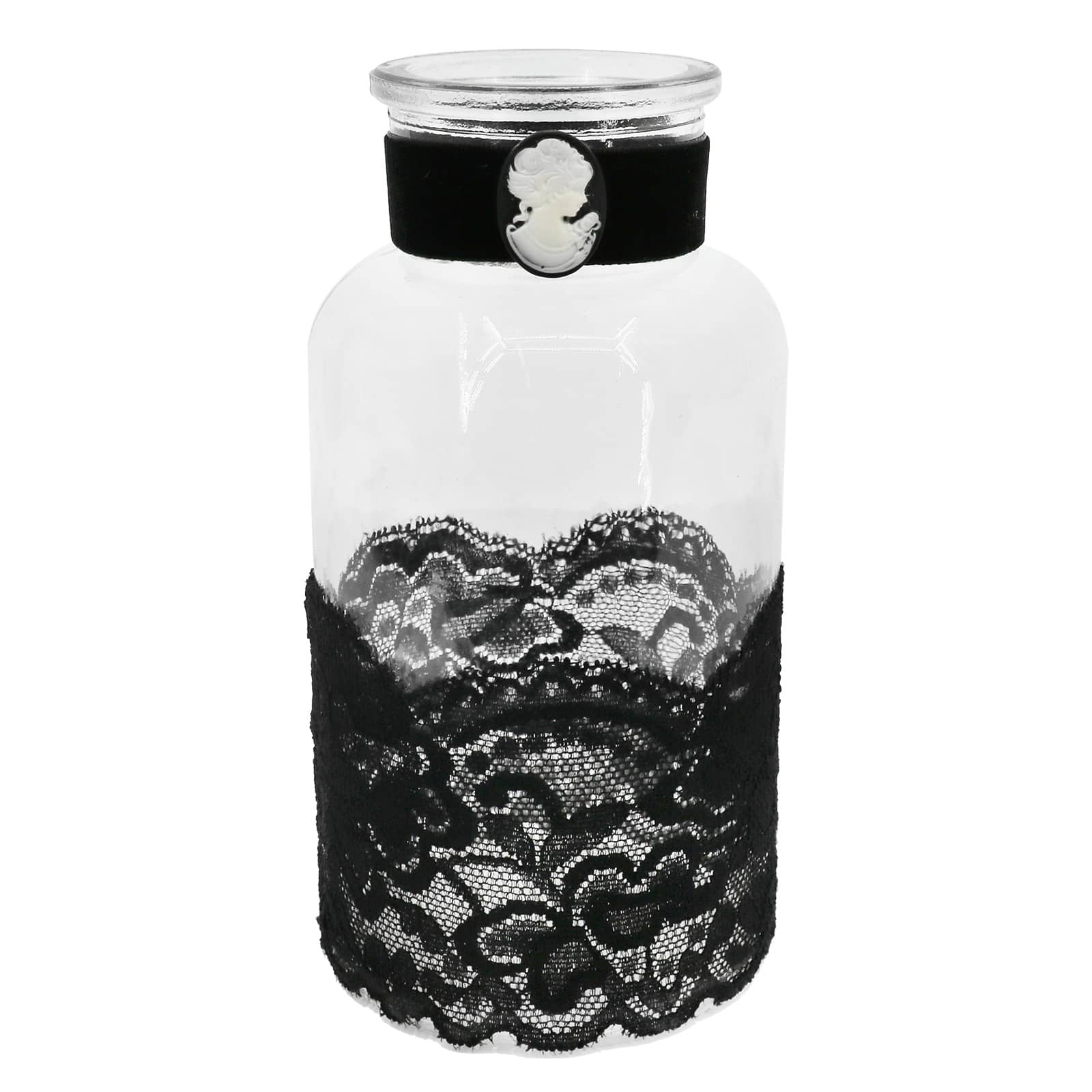 6&#x22; Black Lace Tabletop Glass Bottle by Ashland&#xAE;